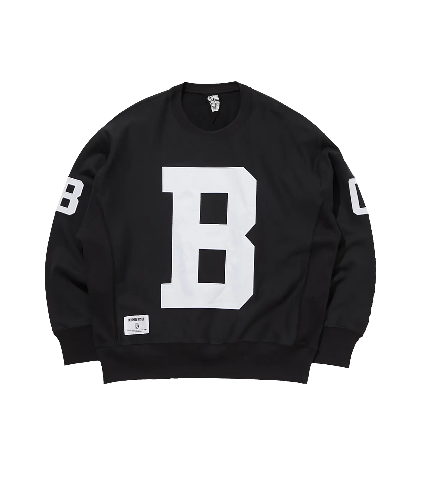 APPLIQUE LOGO SWEATSHIRT 'B' - BLACK