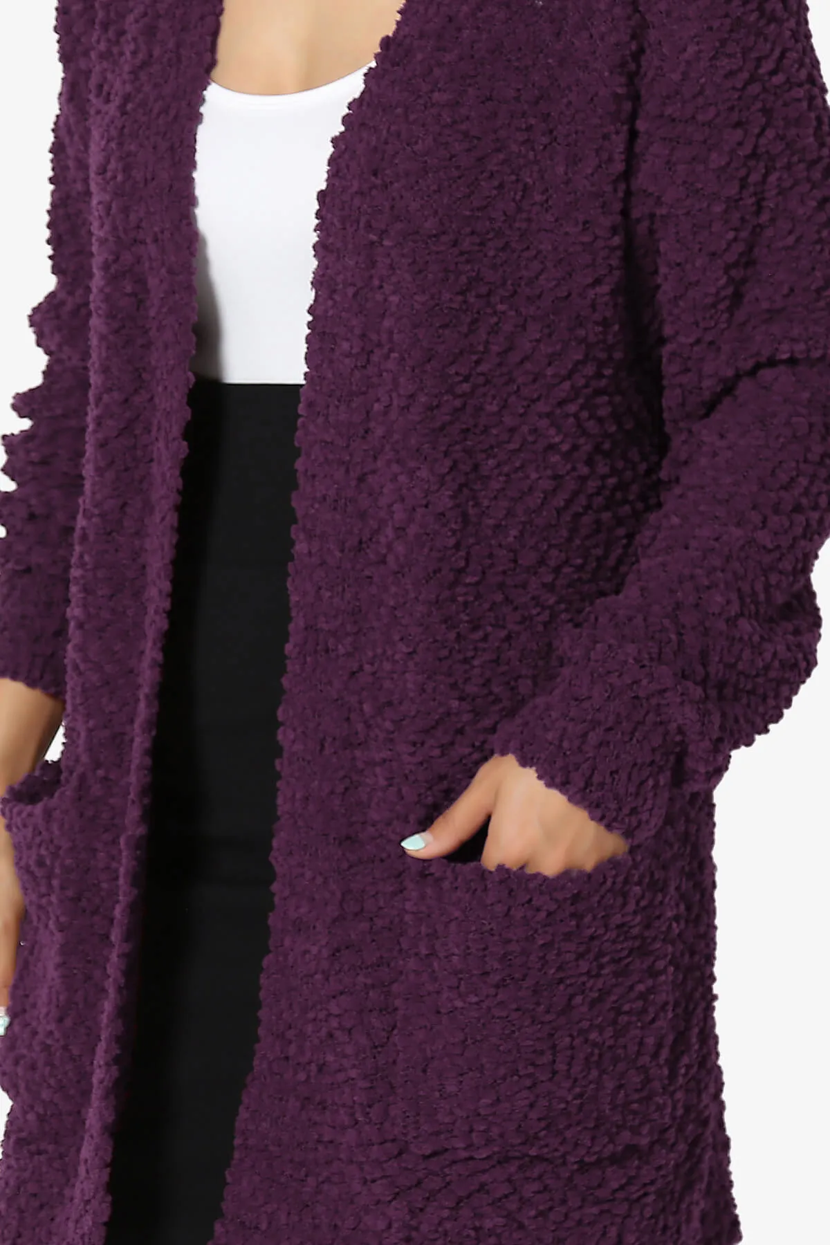 Barry Soft Popcorn Knit Sweater Cardigan PLUS