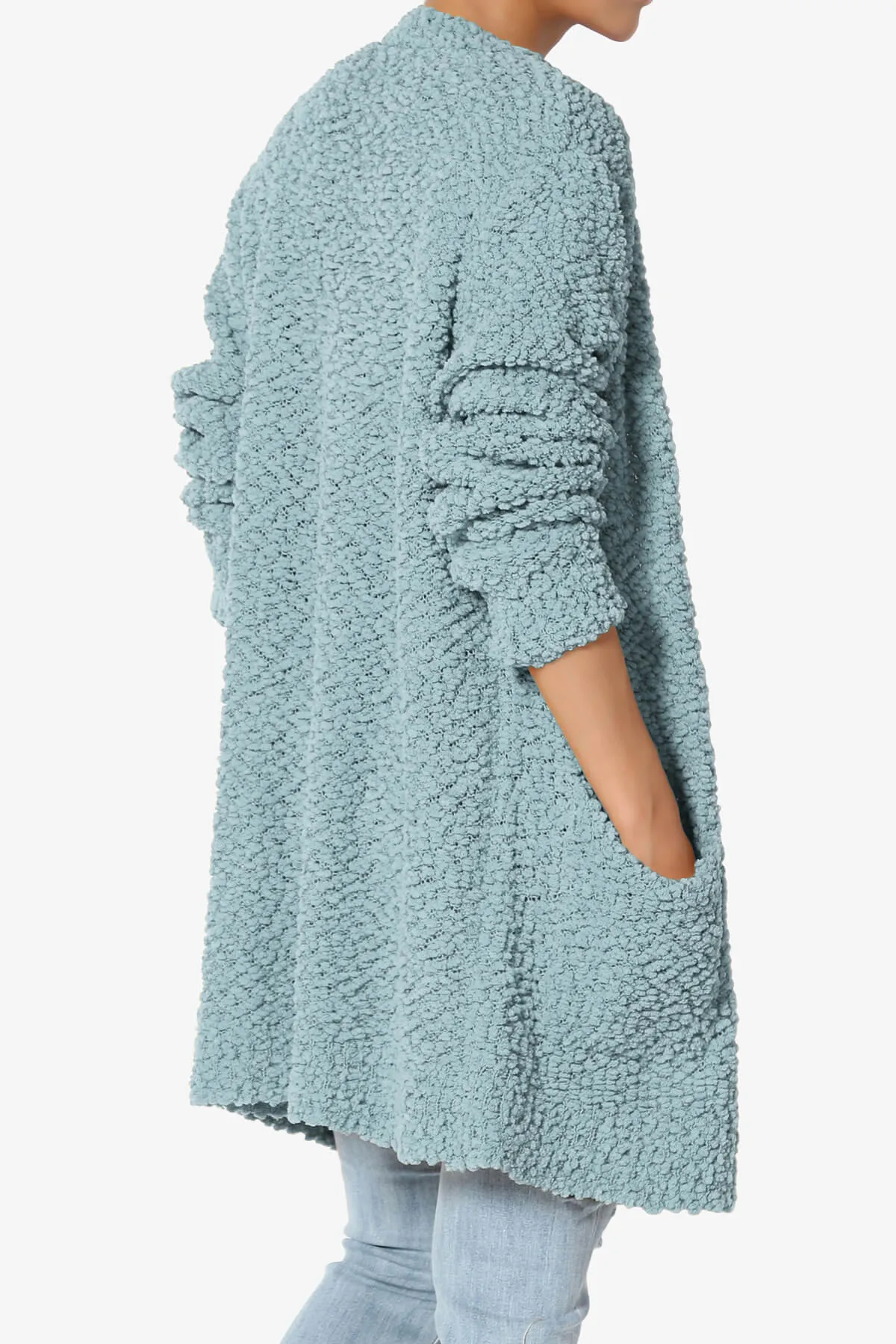 Barry Soft Popcorn Knit Sweater Cardigan PLUS