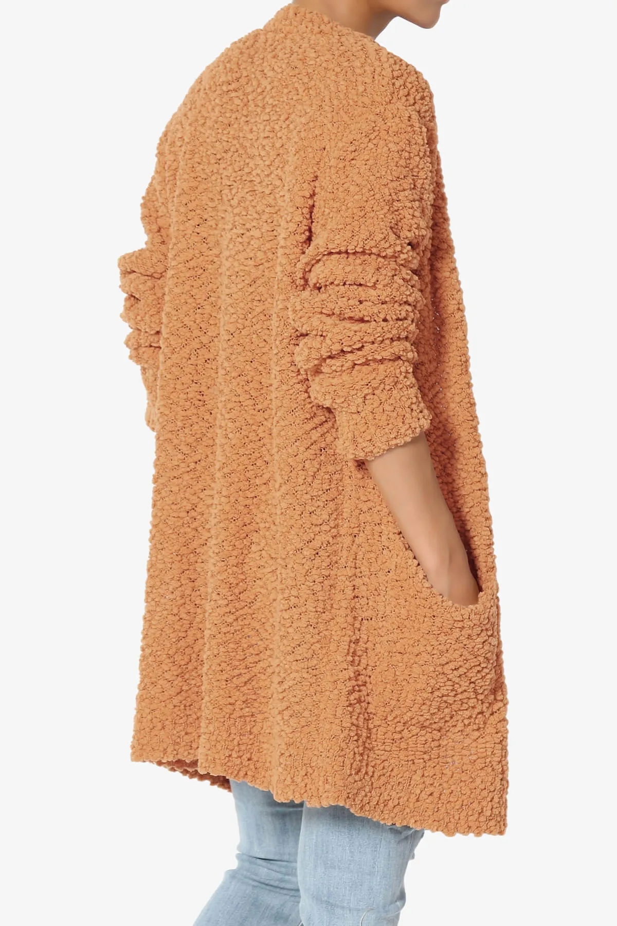 Barry Soft Popcorn Knit Sweater Cardigan PLUS