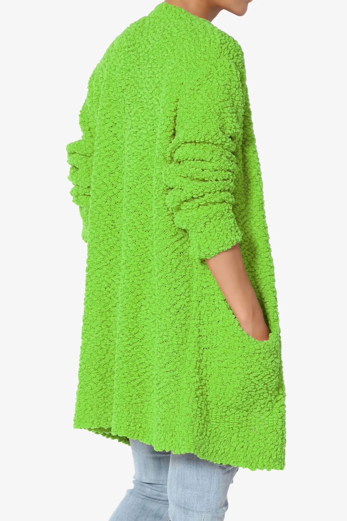 Barry Soft Popcorn Knit Sweater Cardigan PLUS