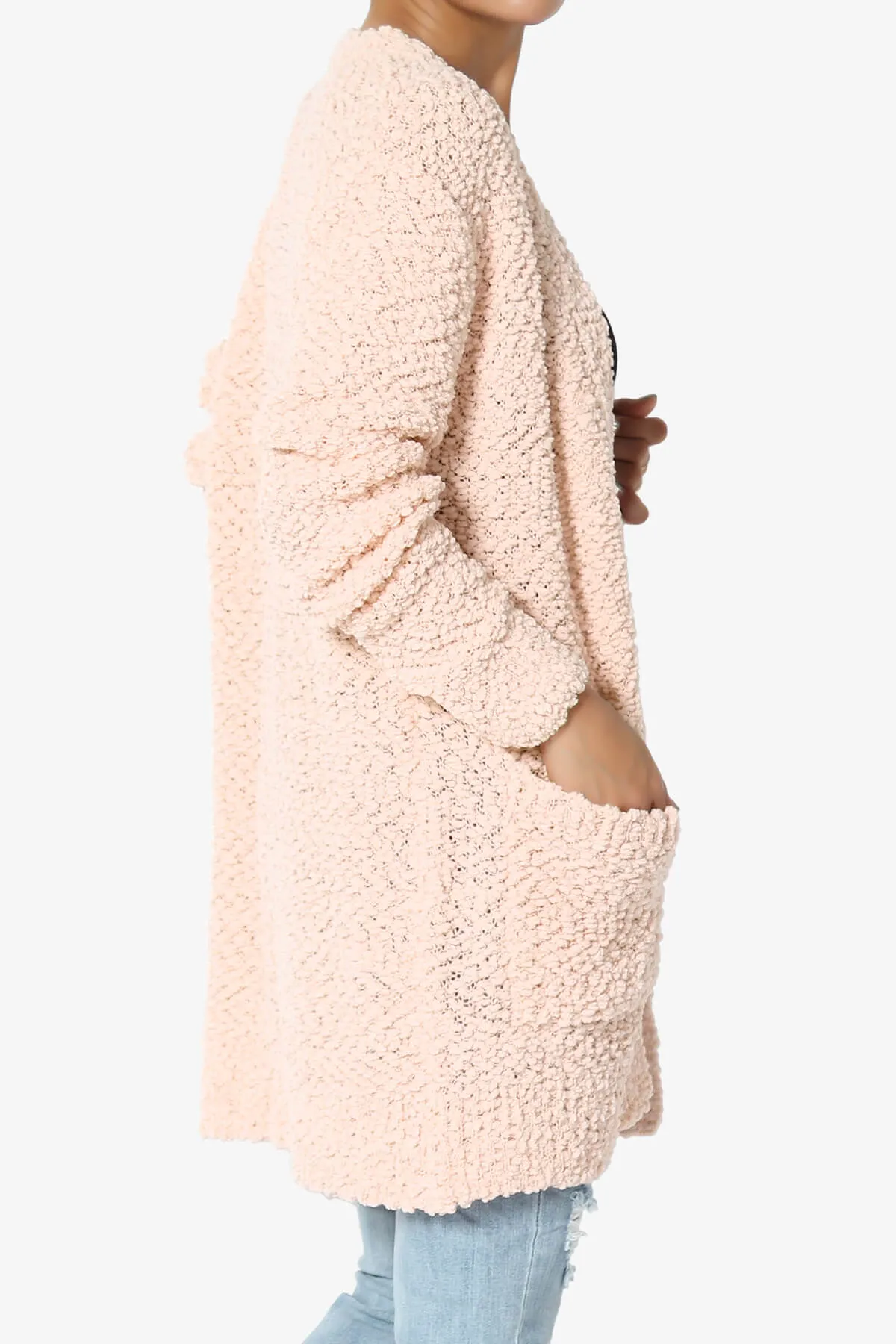 Barry Soft Popcorn Knit Sweater Cardigan PLUS