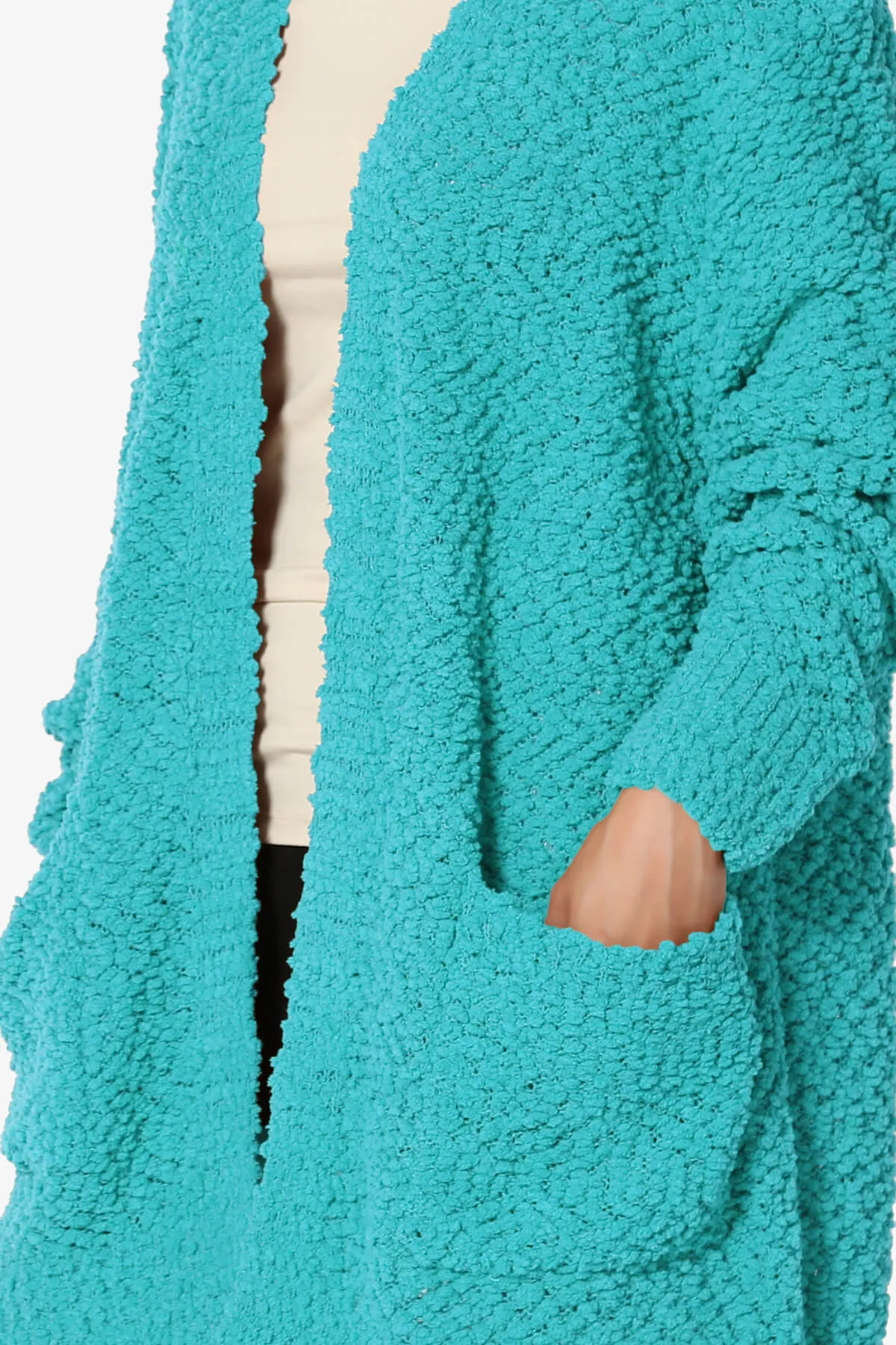 Barry Soft Popcorn Knit Sweater Cardigan PLUS
