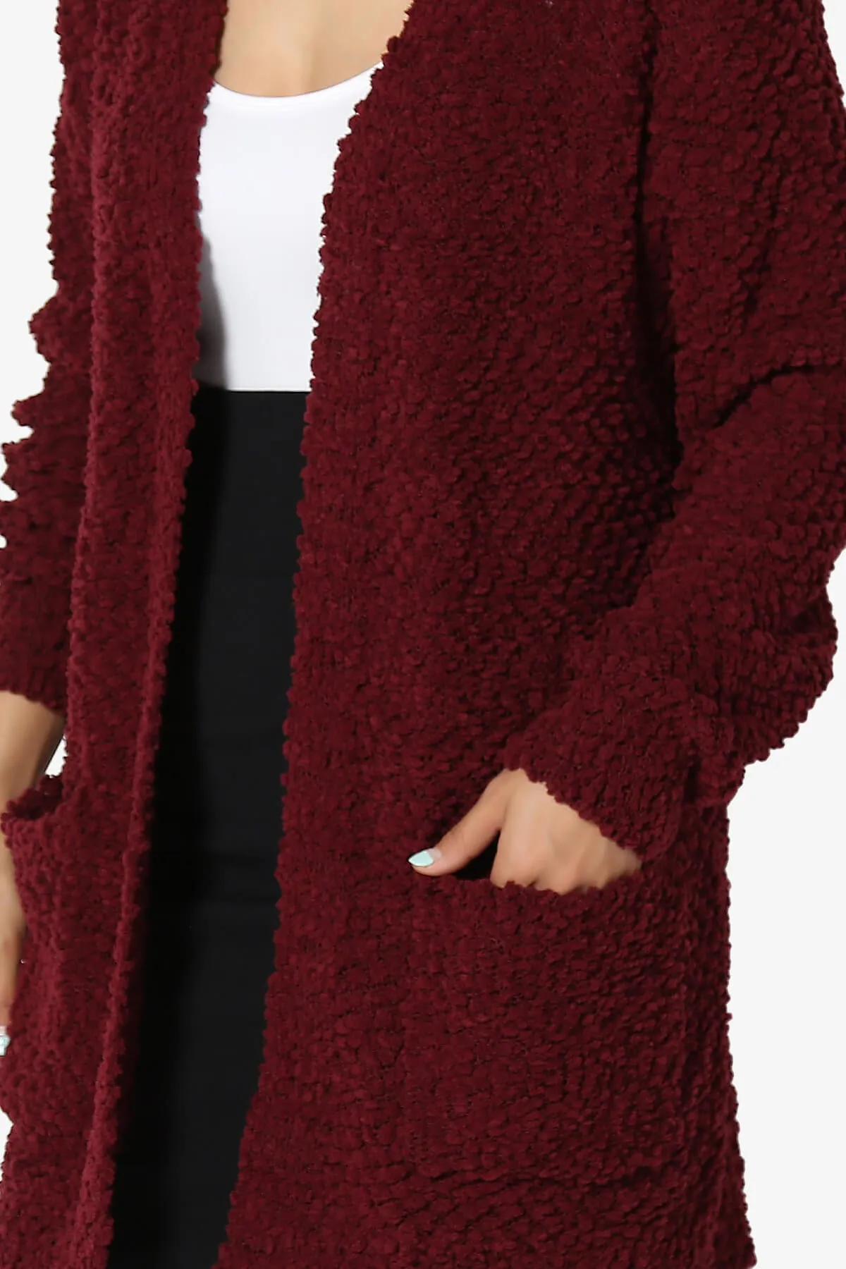 Barry Soft Popcorn Knit Sweater Cardigan PLUS