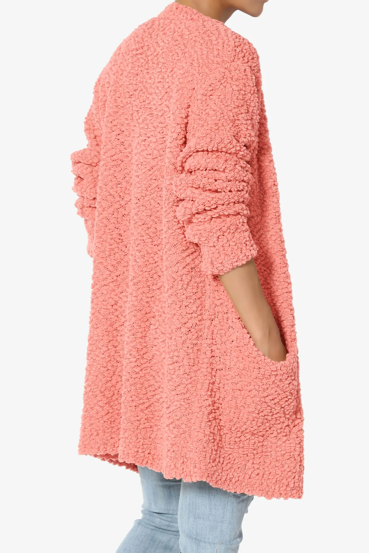 Barry Soft Popcorn Knit Sweater Cardigan PLUS
