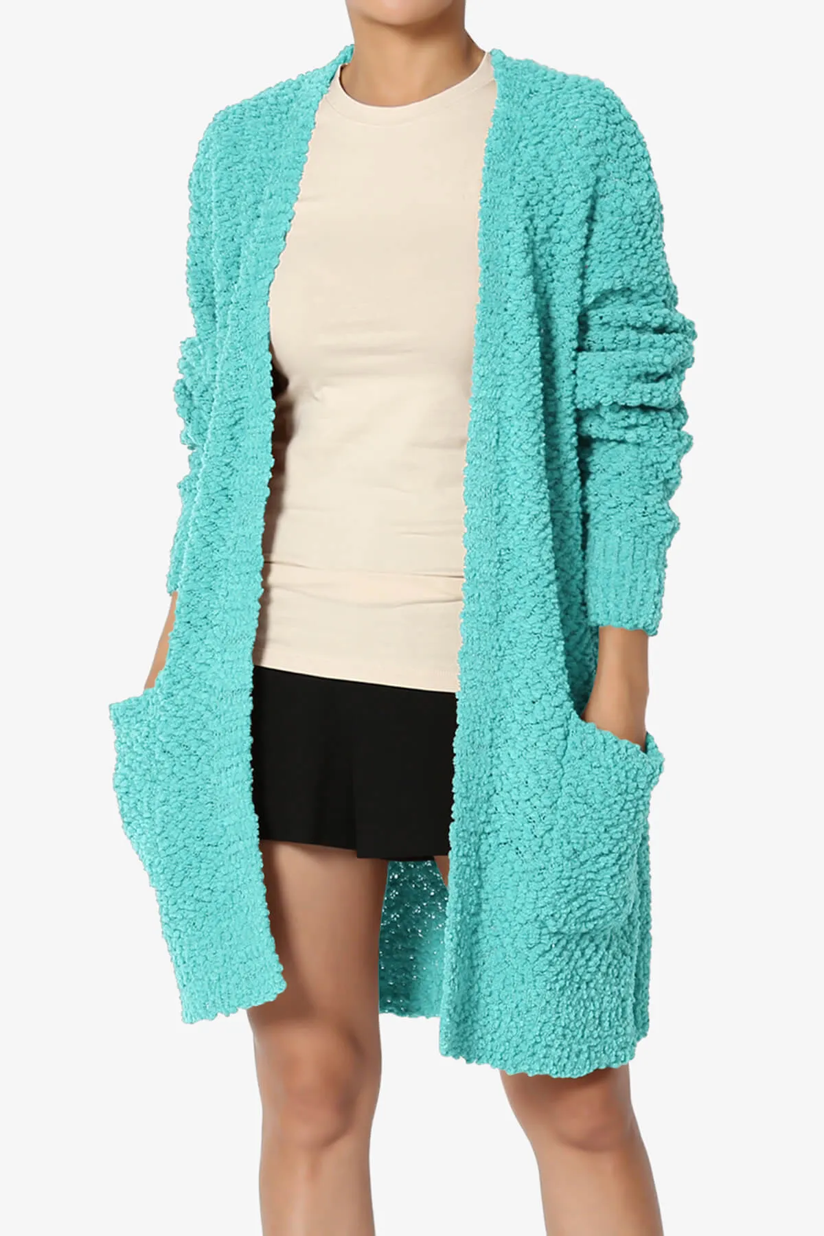 Barry Soft Popcorn Knit Sweater Cardigan PLUS