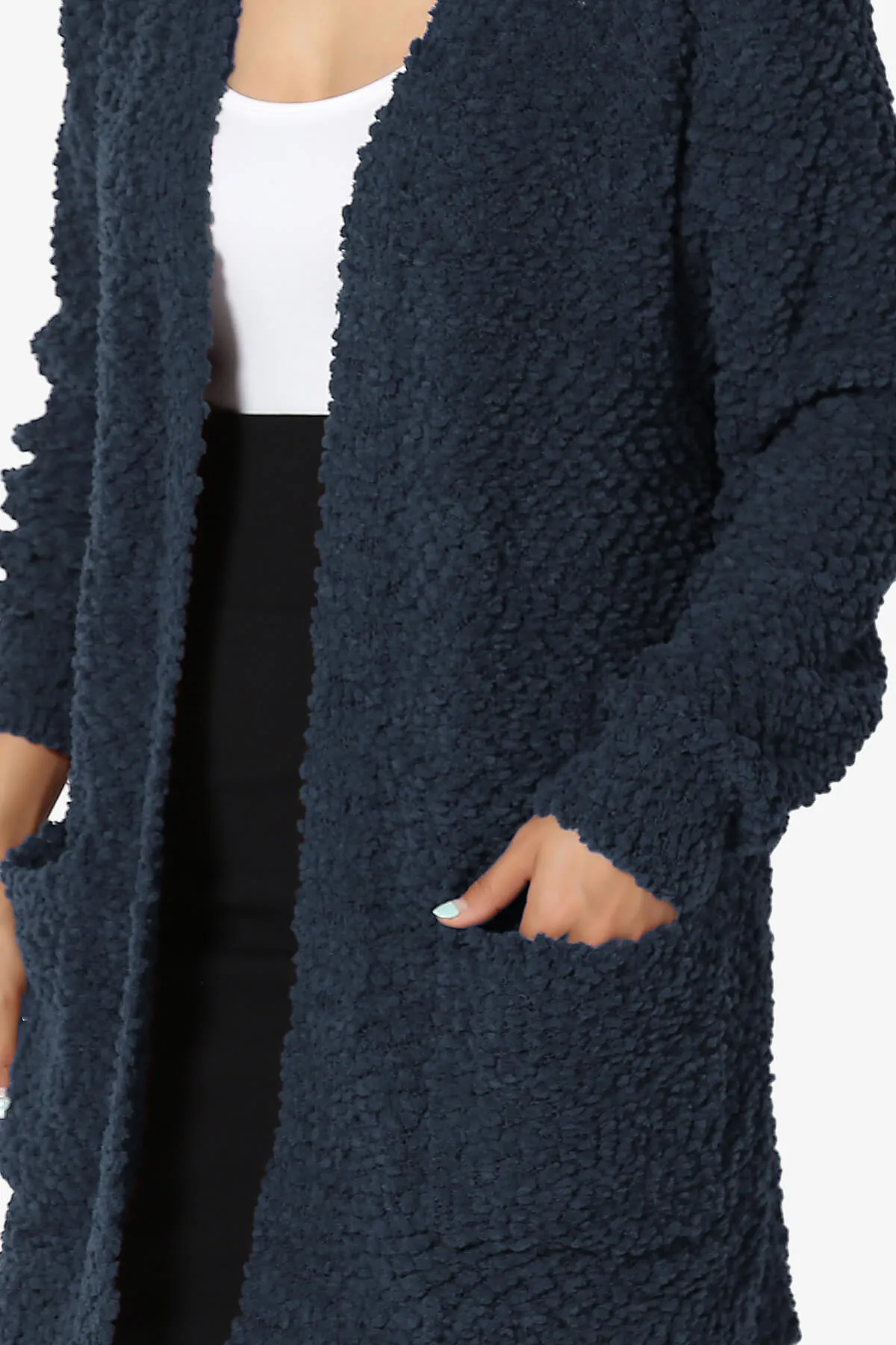Barry Soft Popcorn Knit Sweater Cardigan PLUS