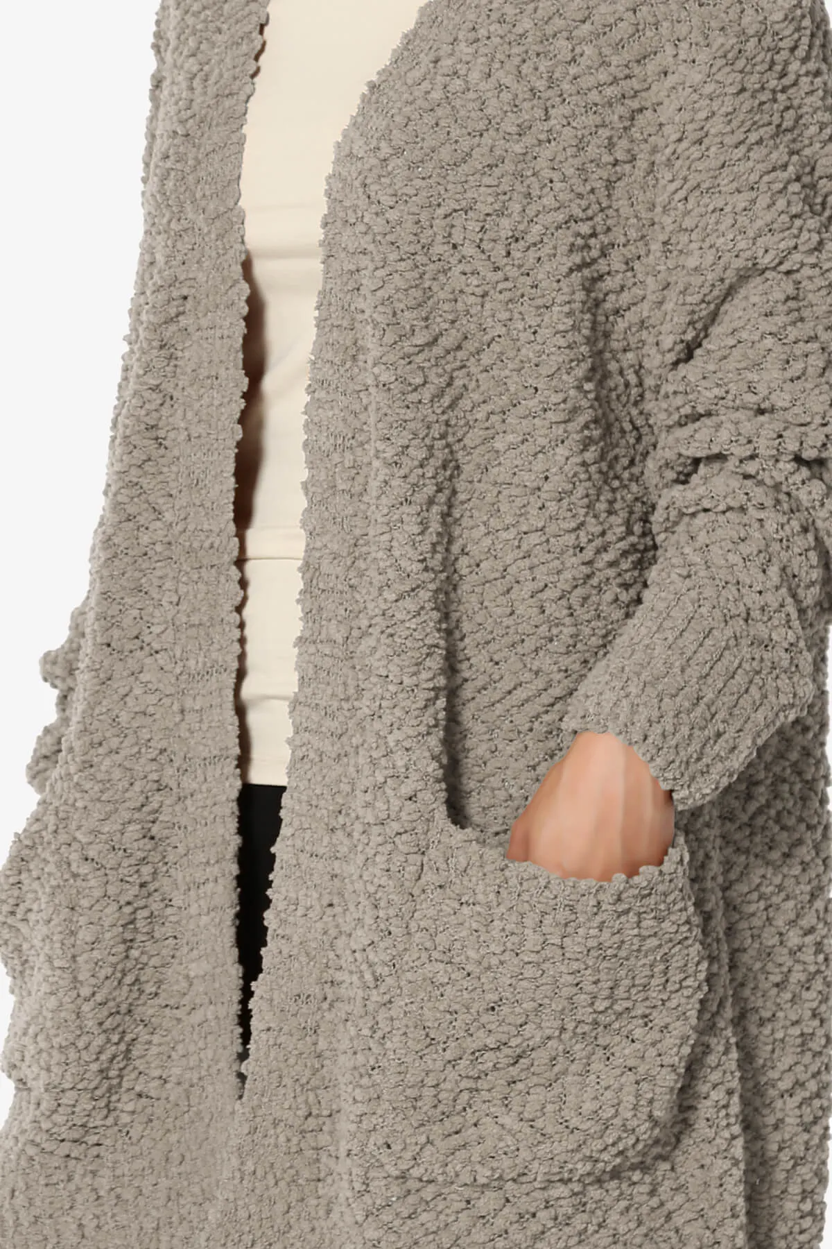 Barry Soft Popcorn Knit Sweater Cardigan PLUS