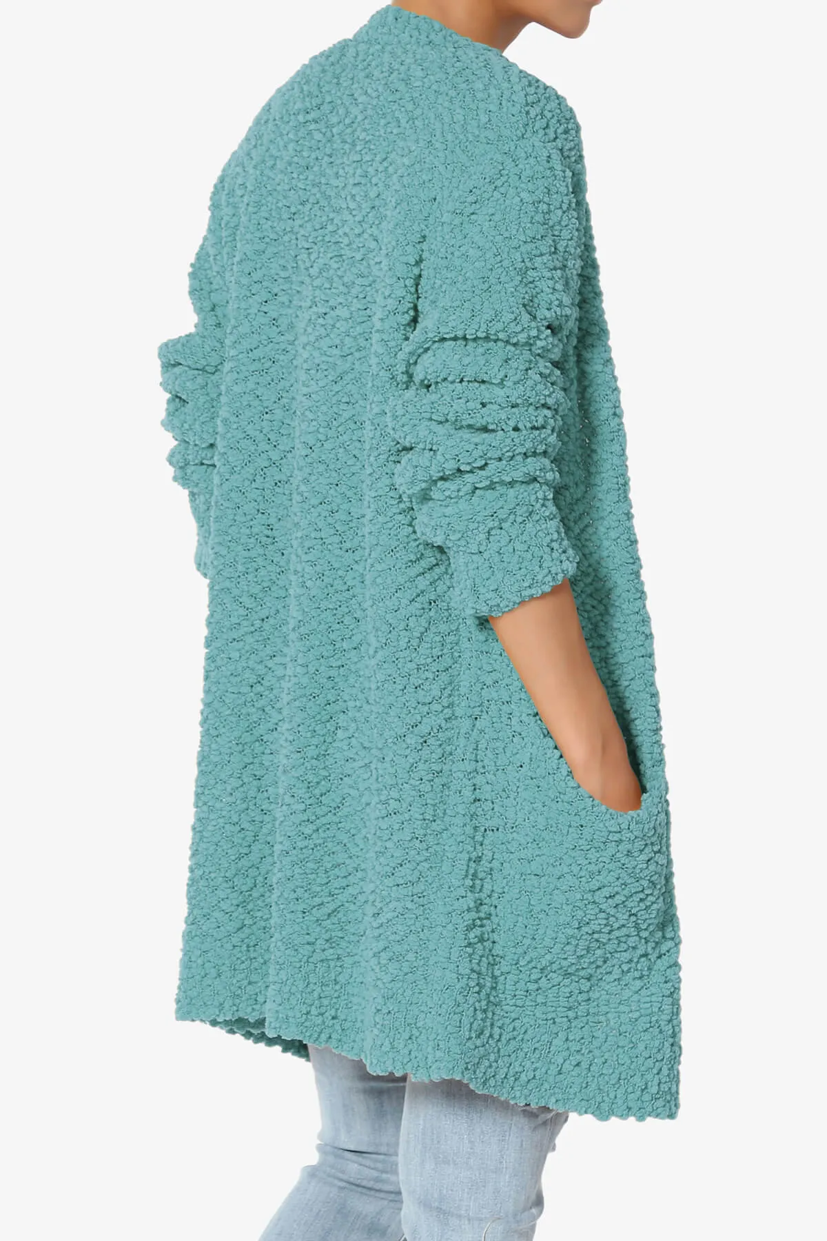 Barry Soft Popcorn Knit Sweater Cardigan PLUS