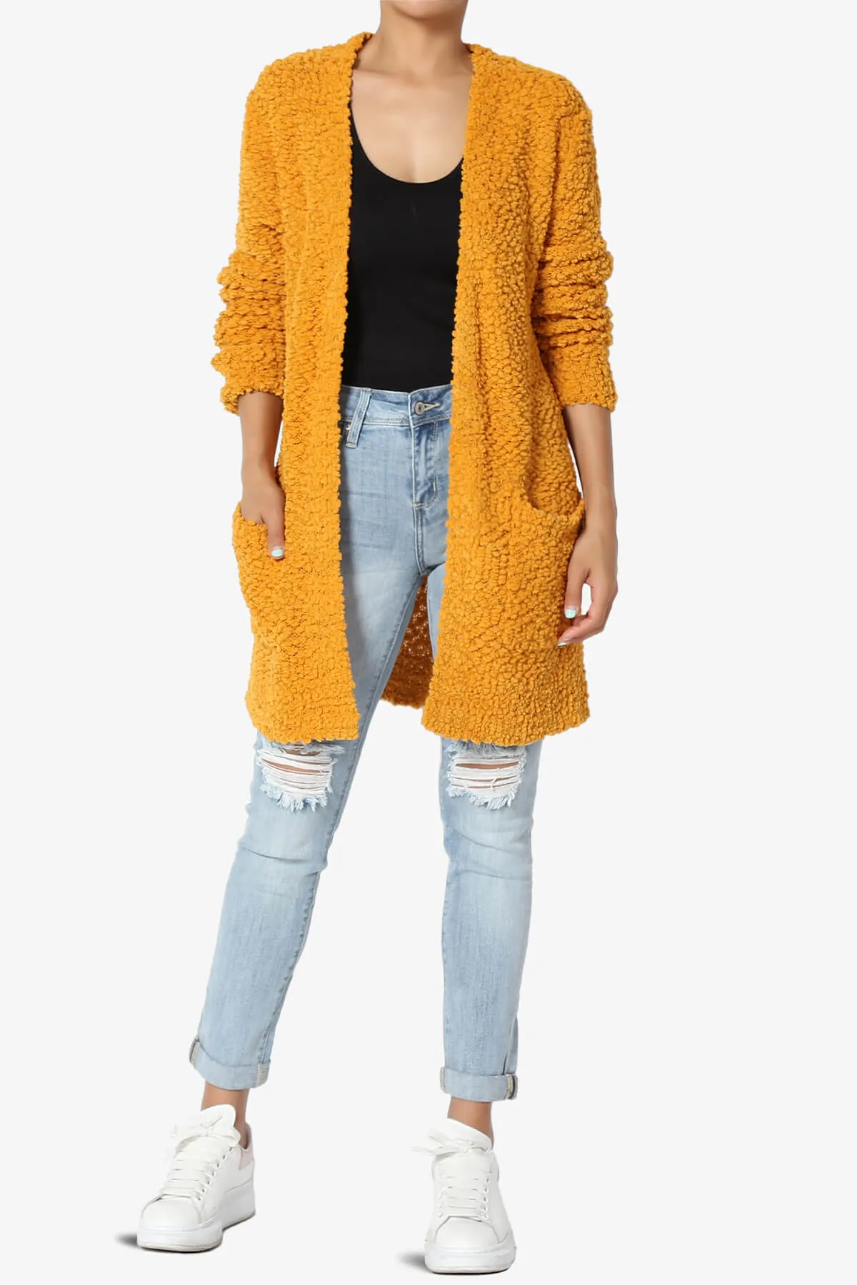 Barry Soft Popcorn Knit Sweater Cardigan PLUS