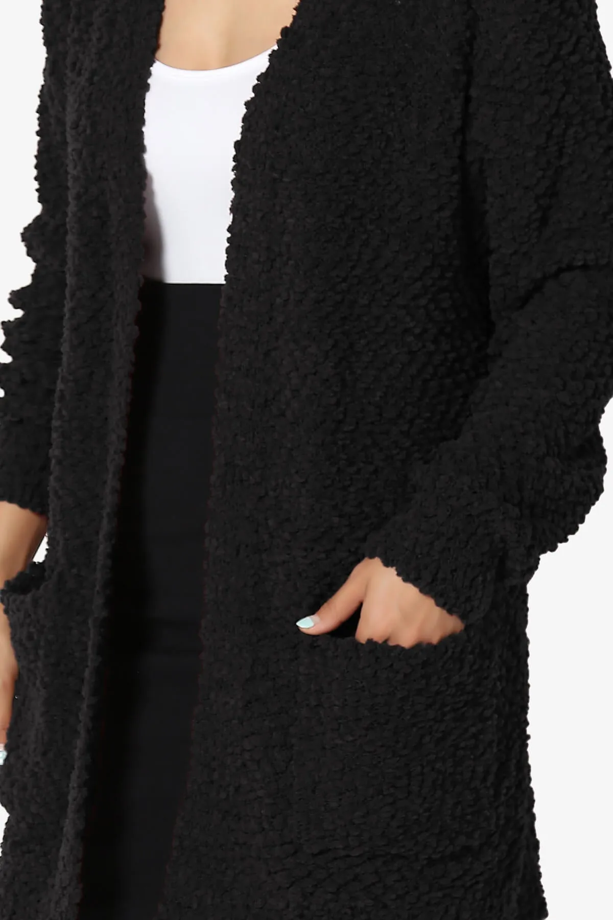 Barry Soft Popcorn Knit Sweater Cardigan PLUS