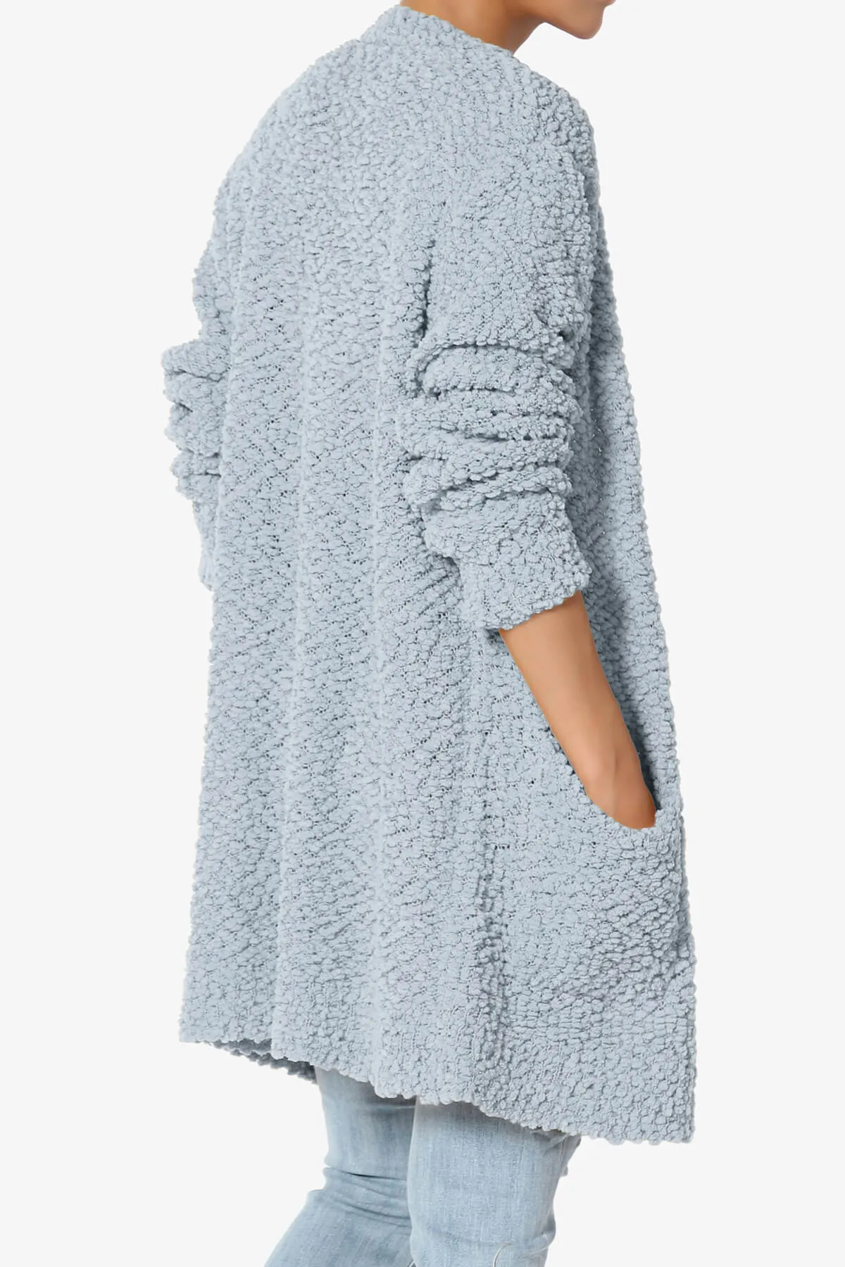 Barry Soft Popcorn Knit Sweater Cardigan PLUS