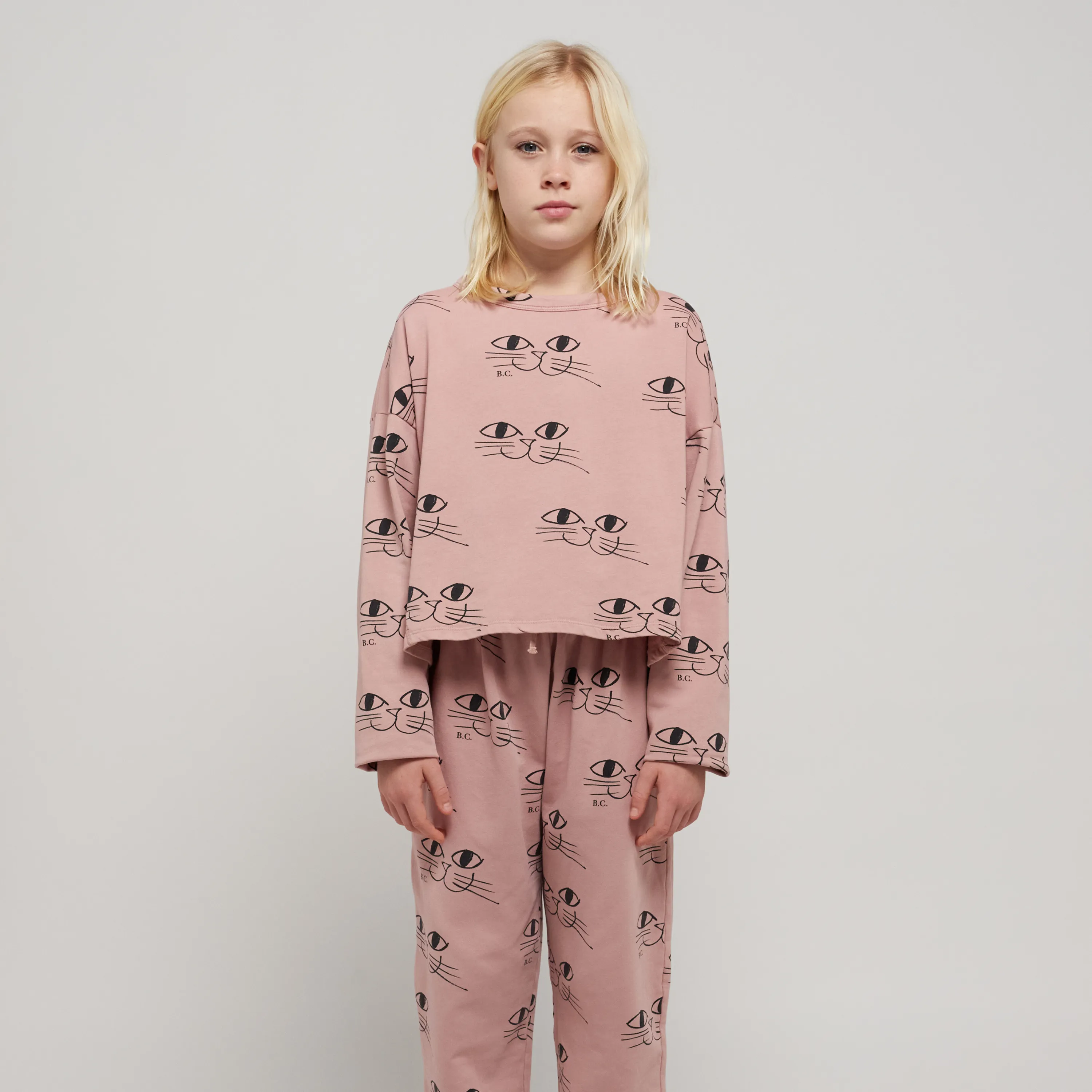 Bobo Choses Smiling cat cropped sweatshirt