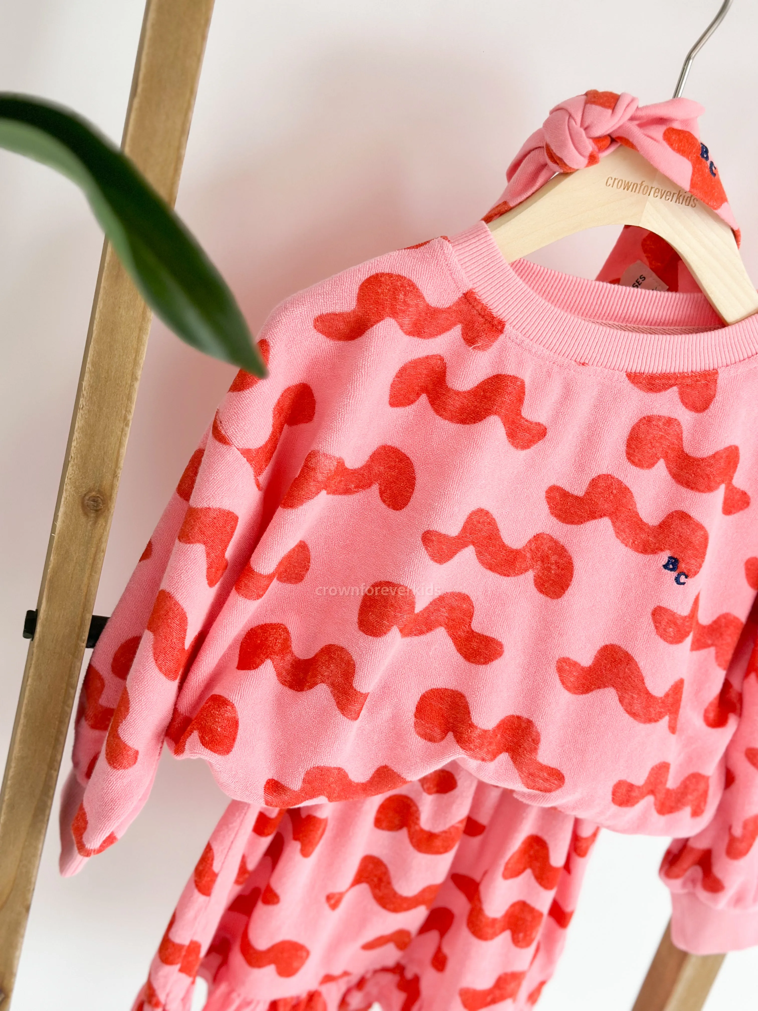 Bobo Choses Waves all over terry sweatshirt