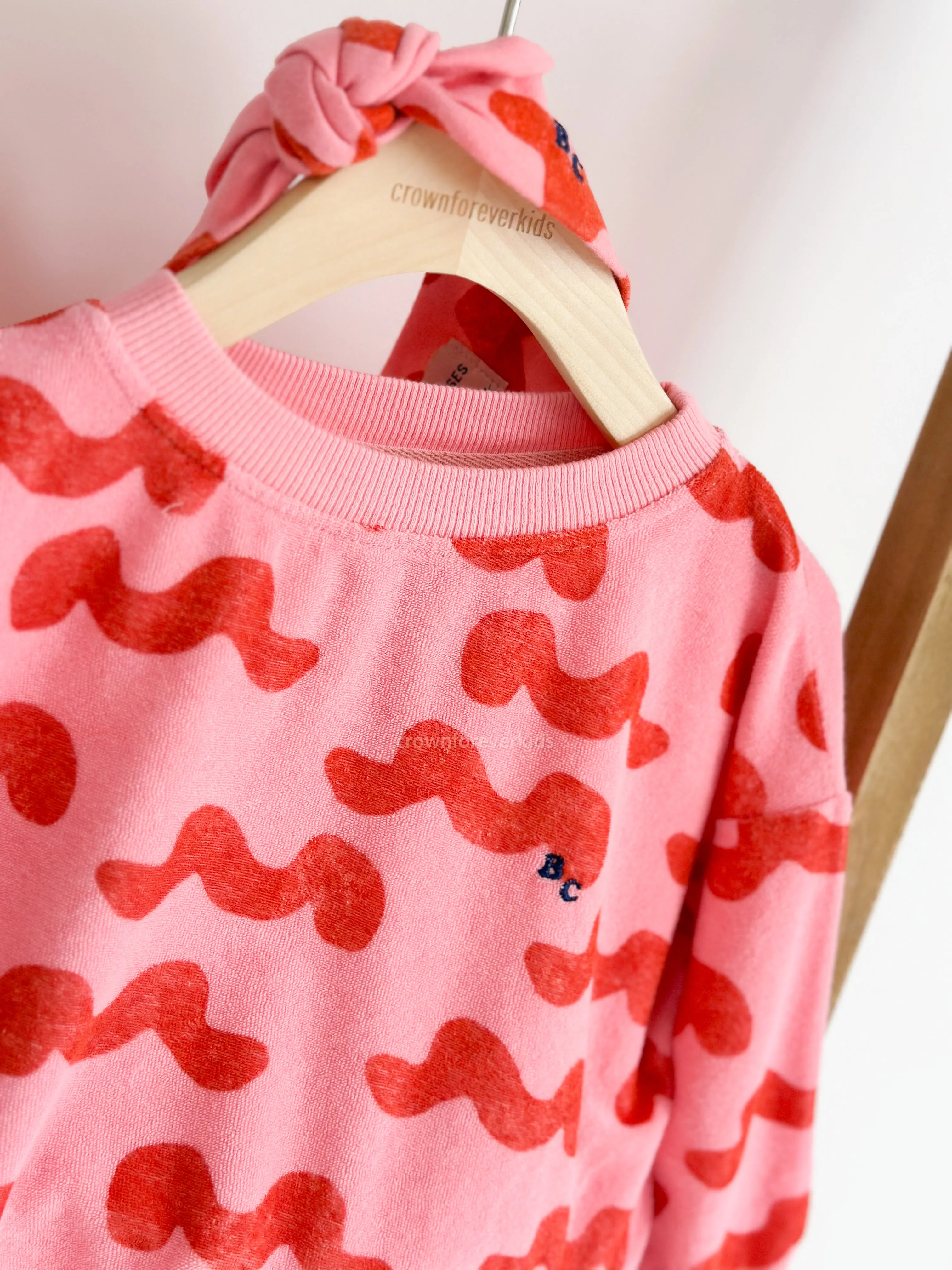 Bobo Choses Waves all over terry sweatshirt