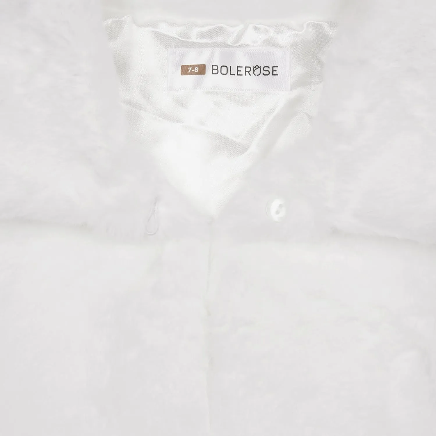BOLEROSE Girls Cozy Faux Fur Childrens Kids Collared Bolero Shrug Jacket Coat