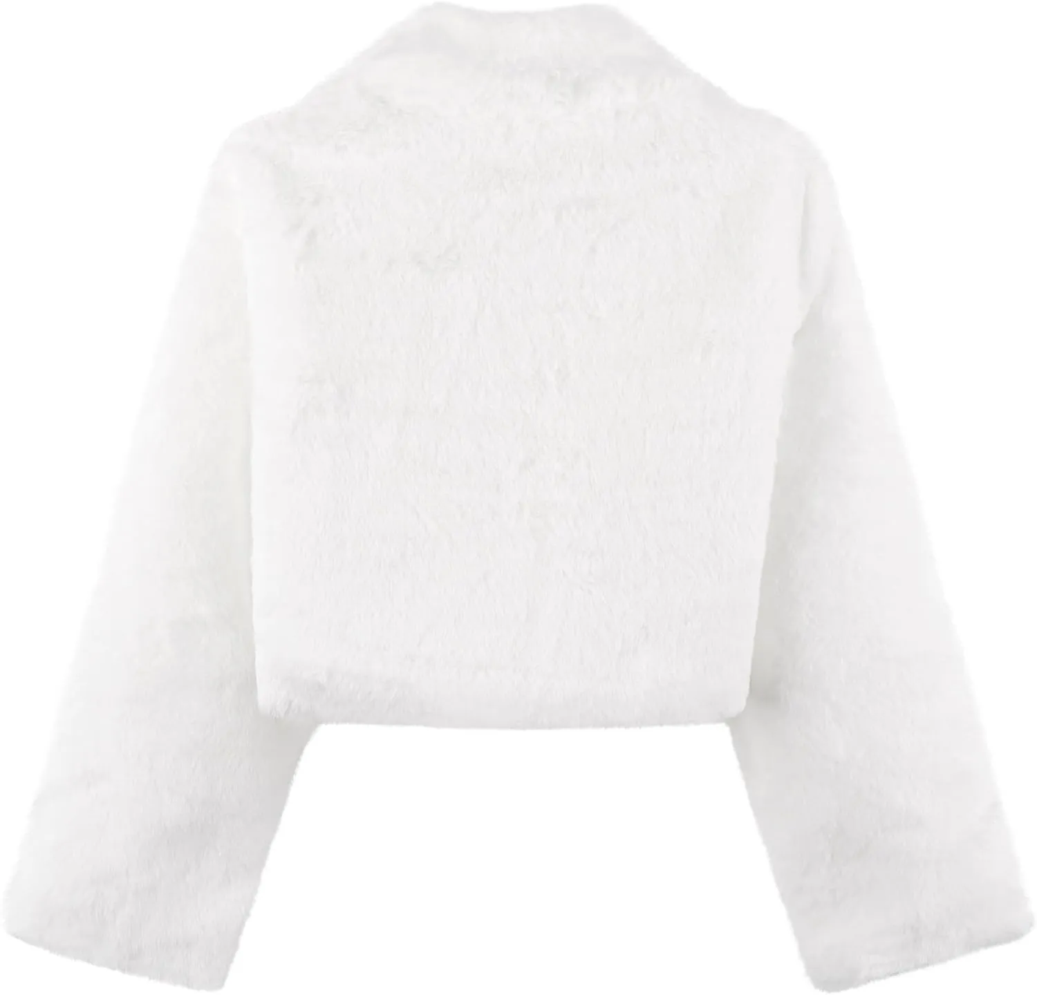 BOLEROSE Girls Cozy Faux Fur Childrens Kids Collared Bolero Shrug Jacket Coat