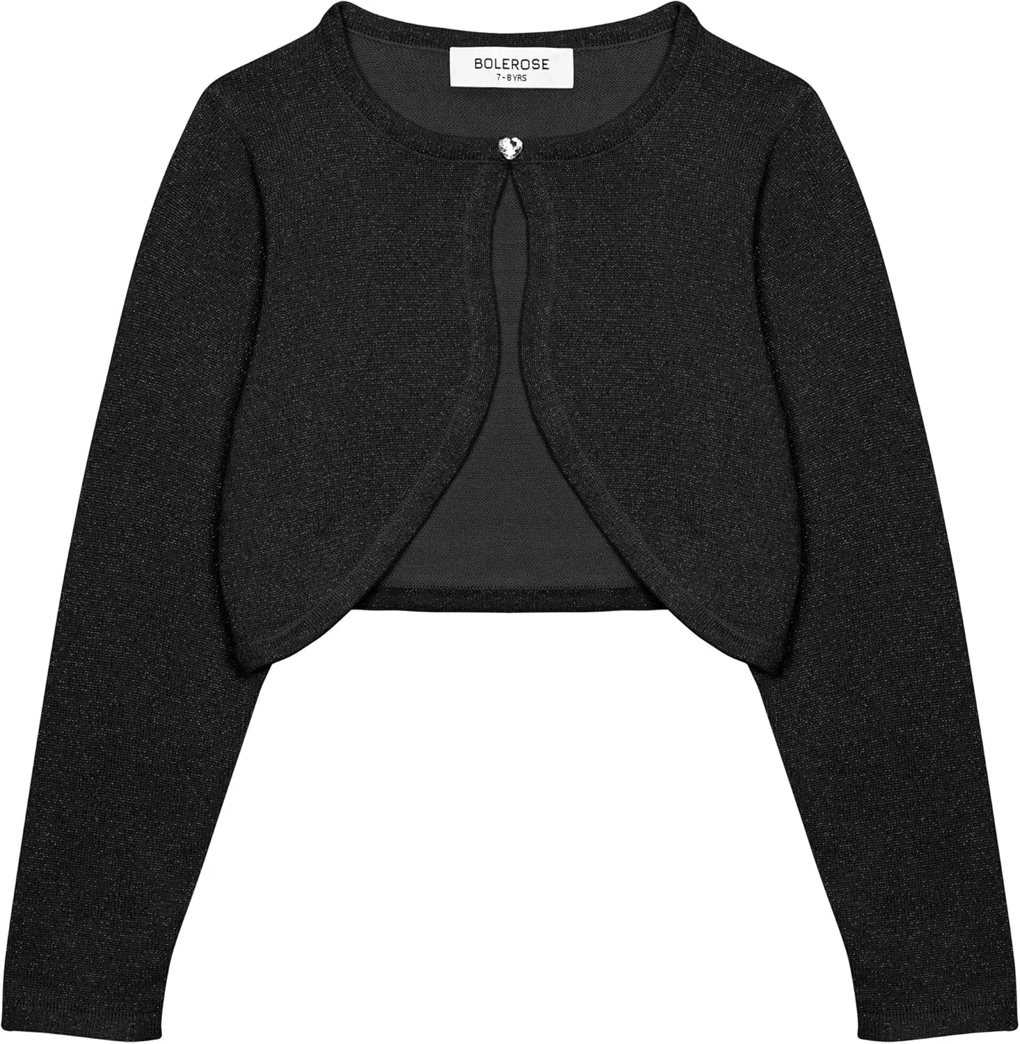 BOLEROSE Girls Long Sleeve Sparkle Cardigan Childrens Kids Bolero Shrug