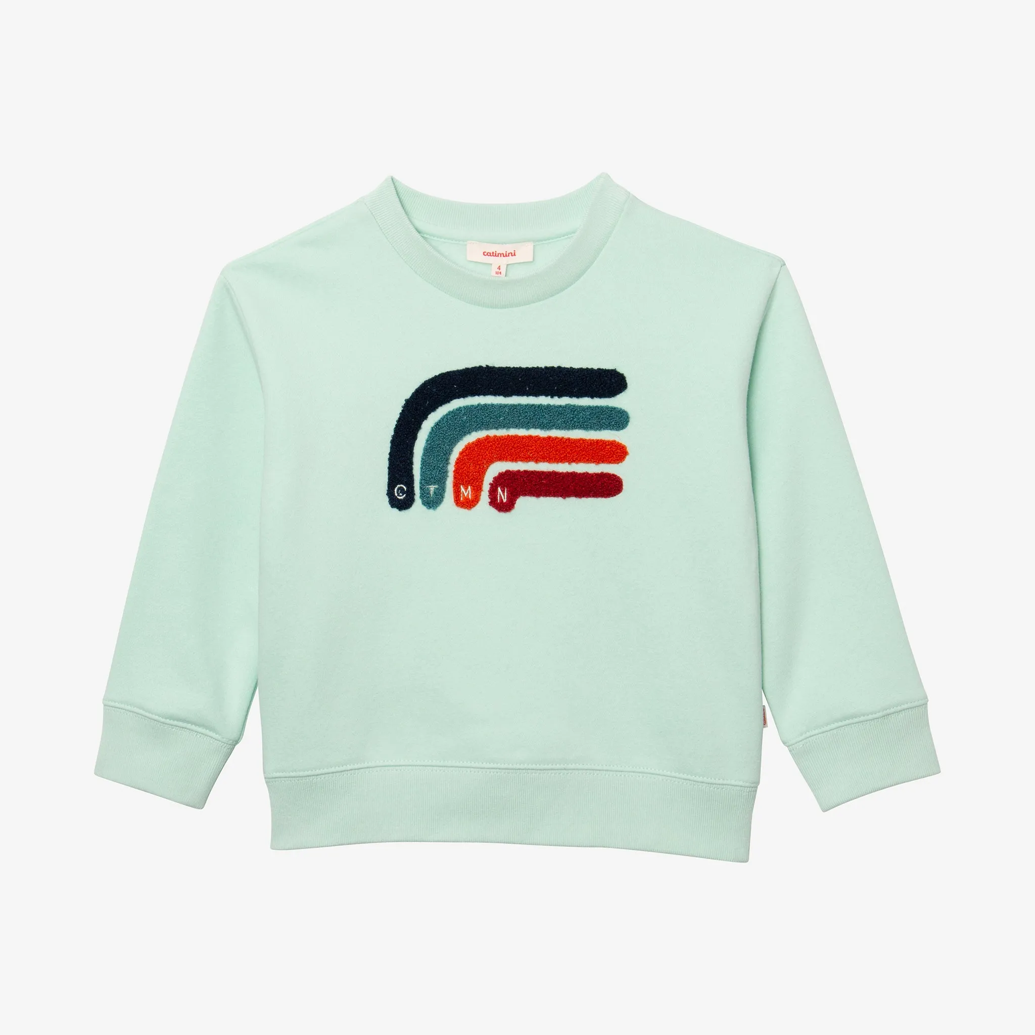 Boy's rainbow embroidered sweatshirt