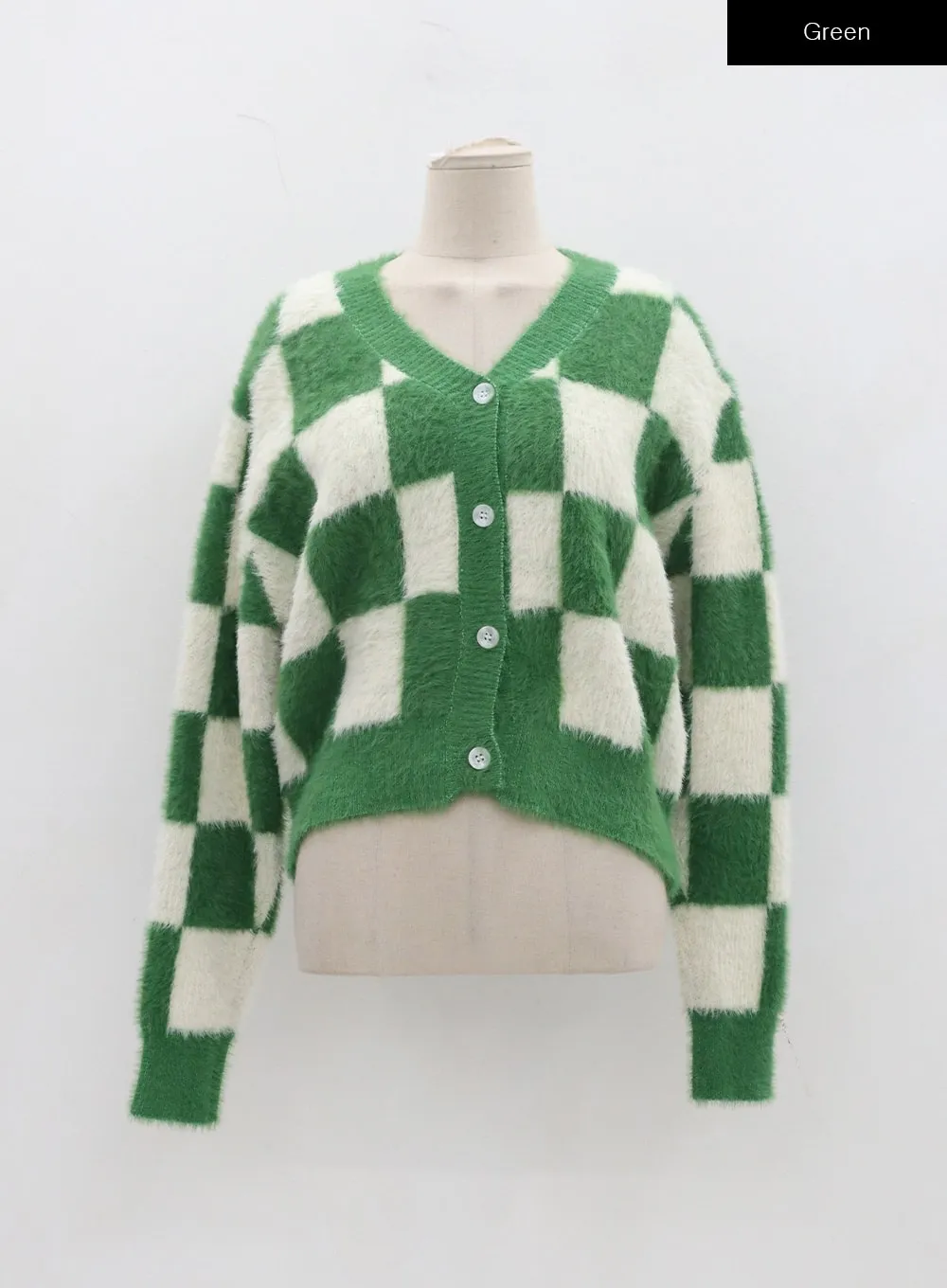 Check Pattern Soft Cardigan BJ302