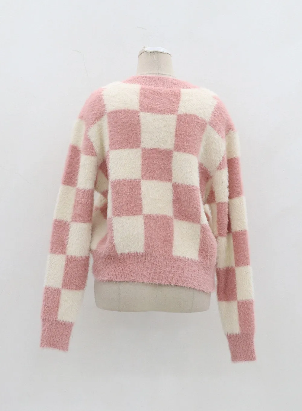 Check Pattern Soft Cardigan BJ302