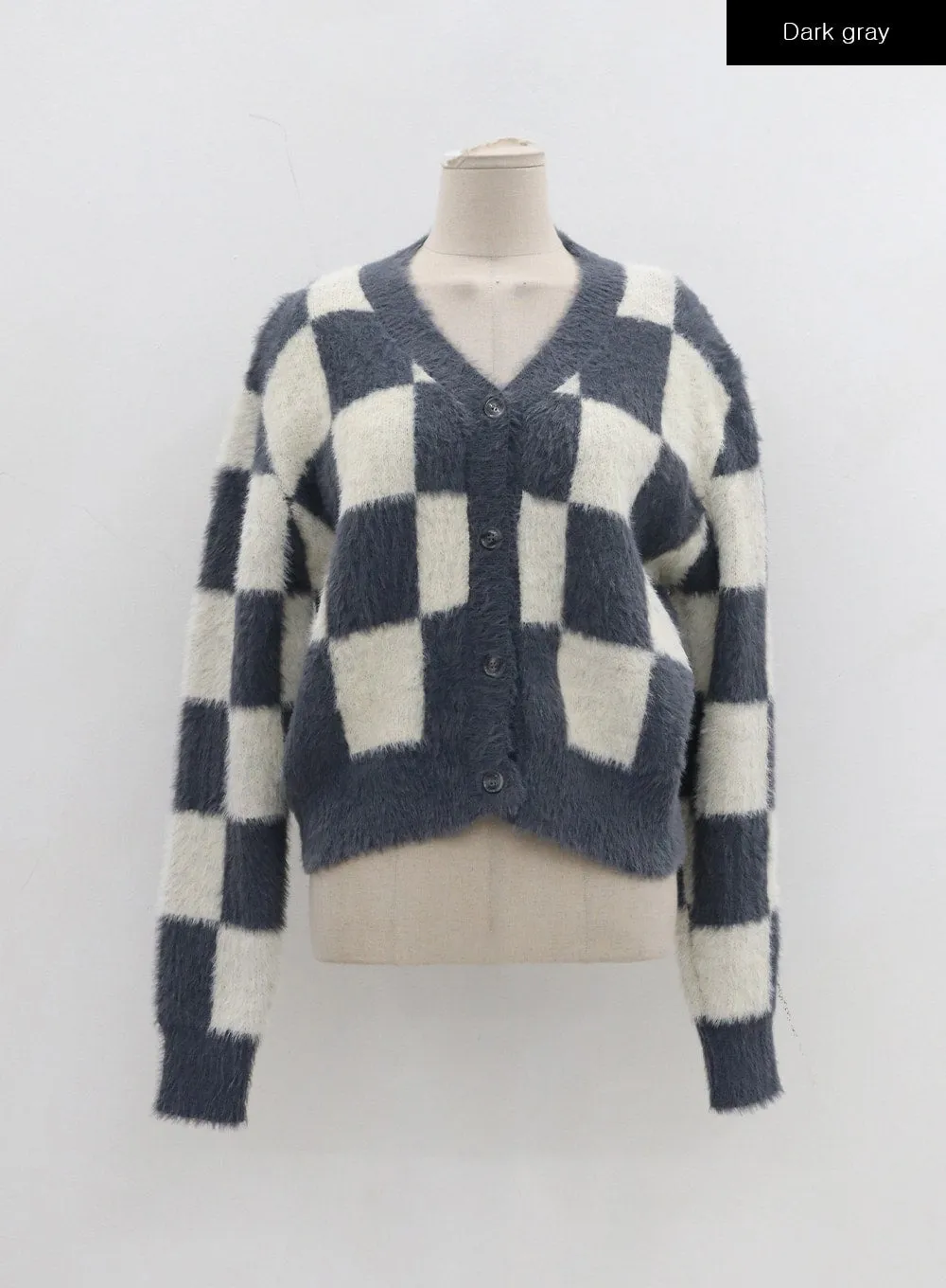 Check Pattern Soft Cardigan BJ302
