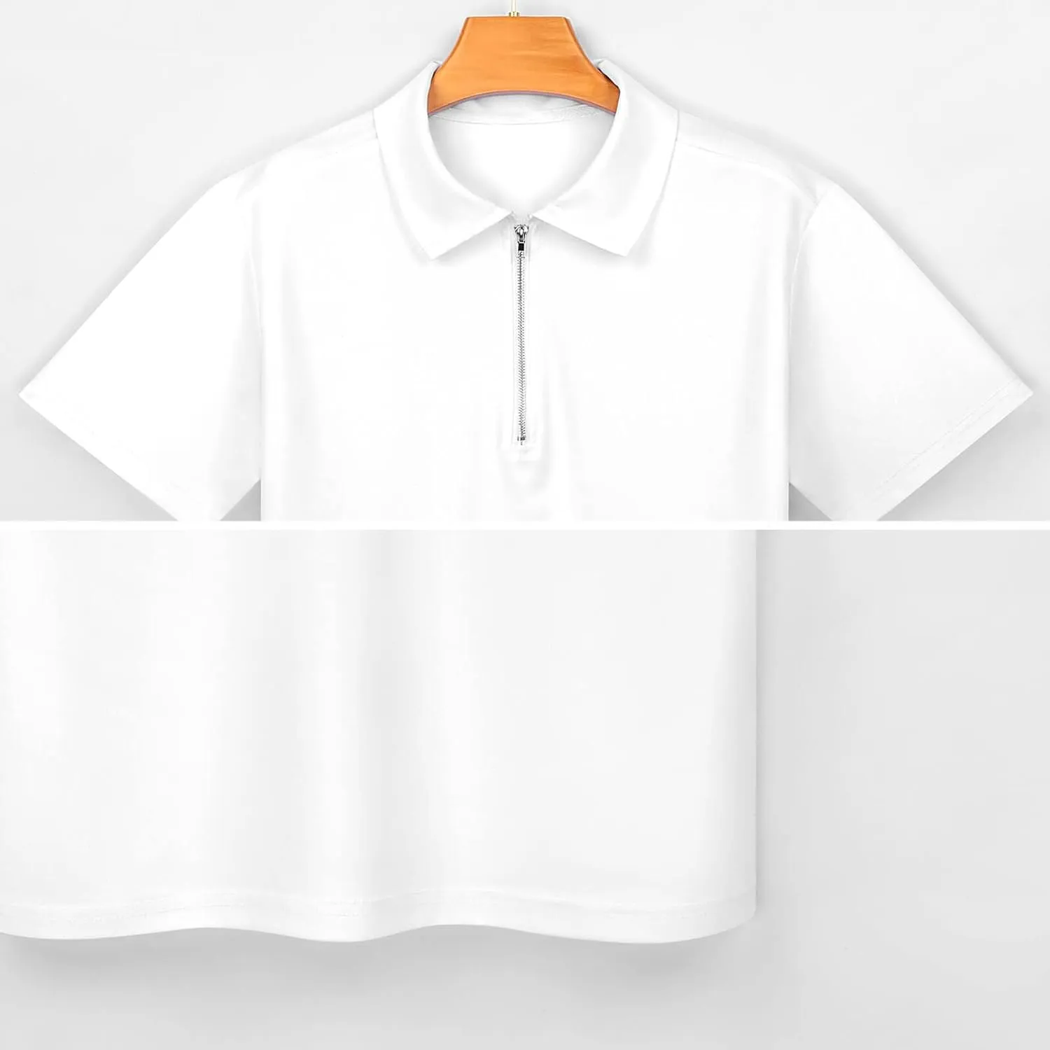 Crocodile Eye Trendy Polo Shirts for Men Short Sleeve Lapel Collar Zipper T-Shirts Outdoor Sports