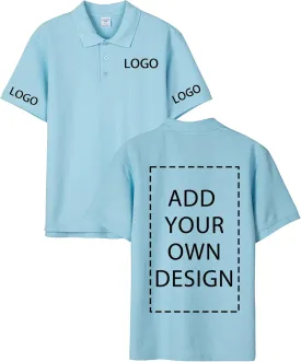Custom Polo Shirt for Men Women Design Your Own Personalized Golf Tee Work Shirt