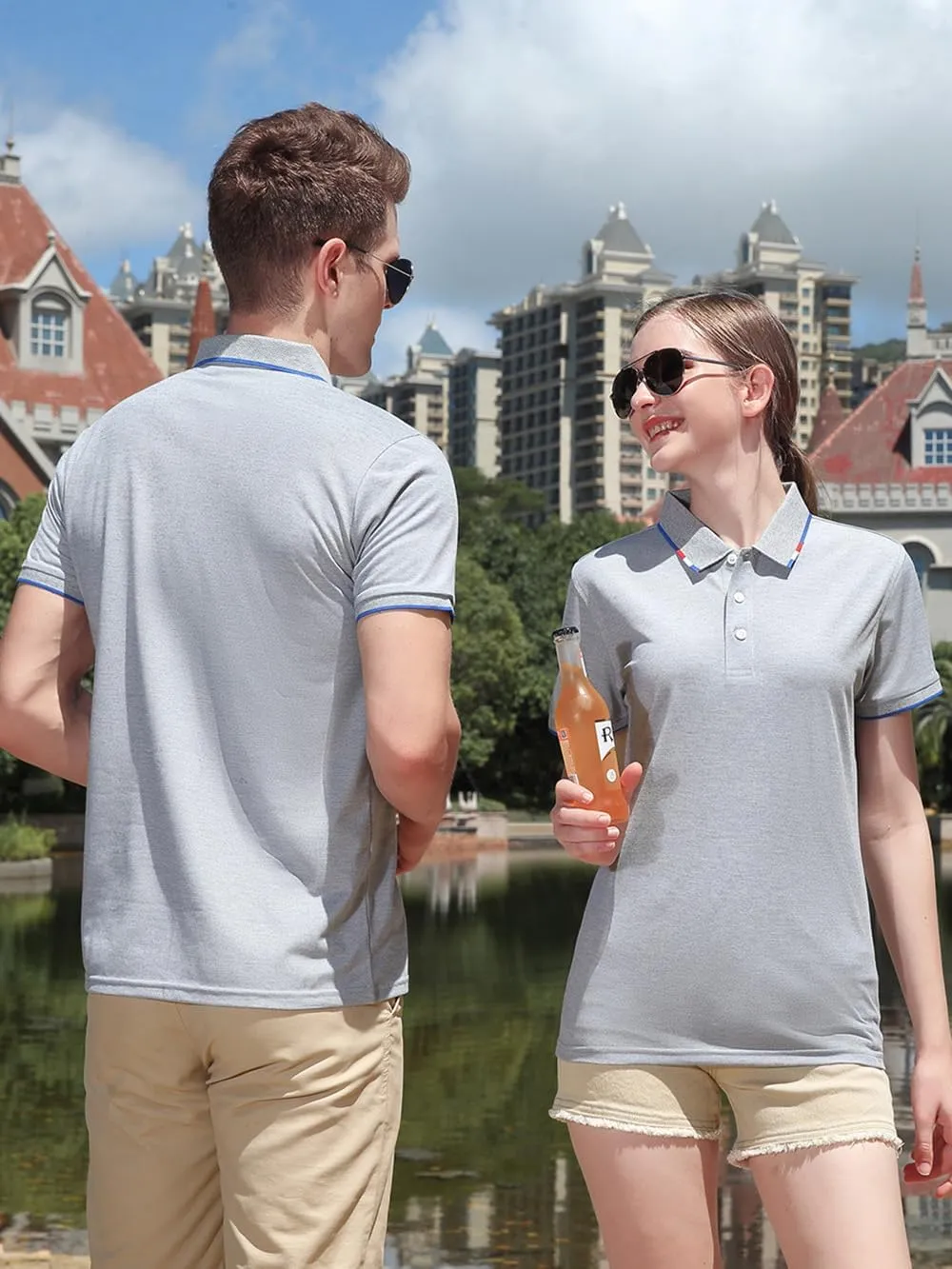 Custom Polo Shirts Design Your own Personalised Logo Photo Text Custom Mens/Womens Golf T Shirts Work Shirts
