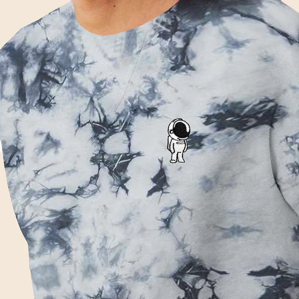 Dalix Astronaut Tie Dye Crewneck Sweatshirt