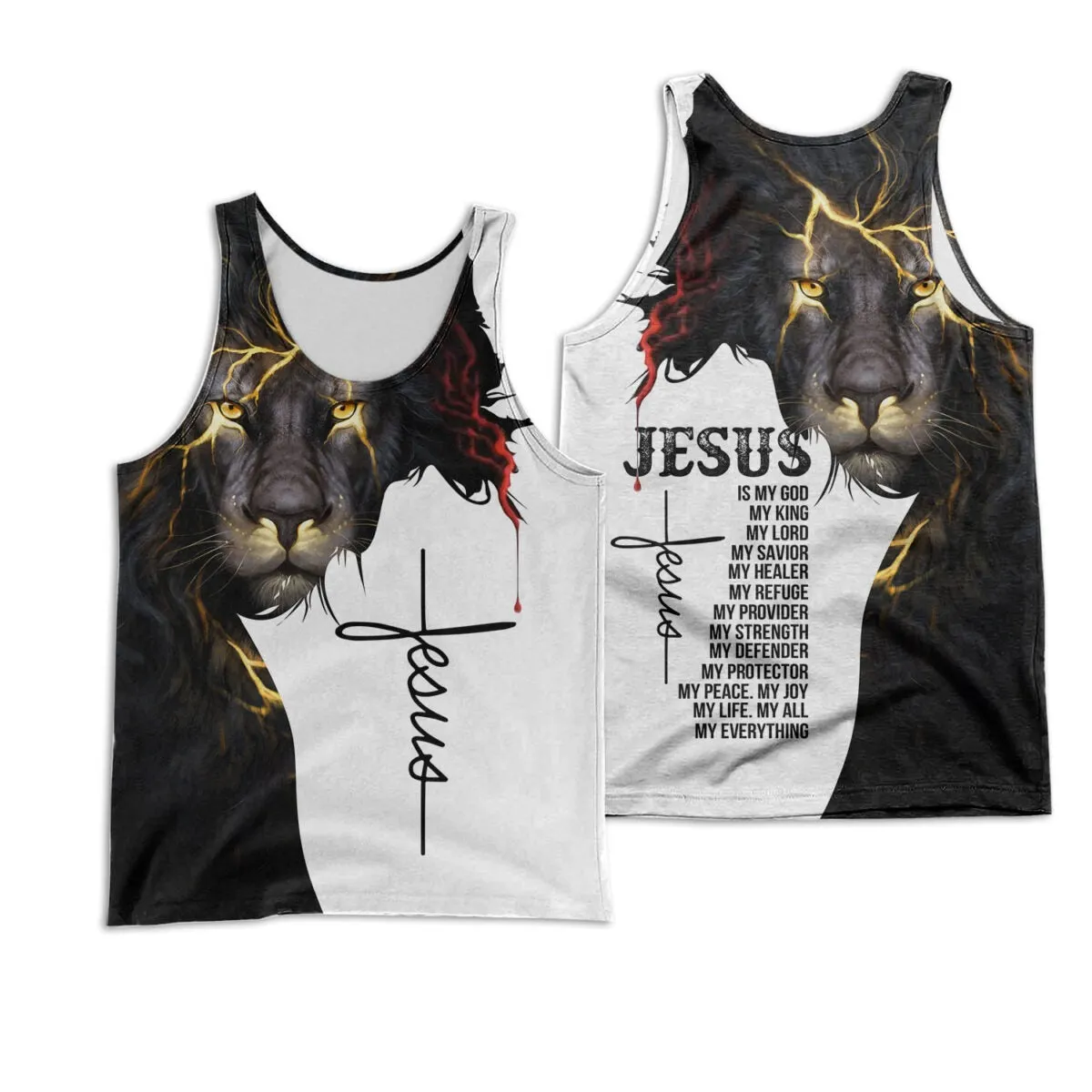 Easter Jesus 3D All Over Printed Shirts, Jesus Is My God Full Printed Hoodie, Lion Jesus 3D Shirts