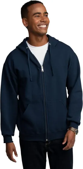Fruit of the Loom Unisex Adult EverSoft Fleece Full Zip Hoodie Sweatshirt