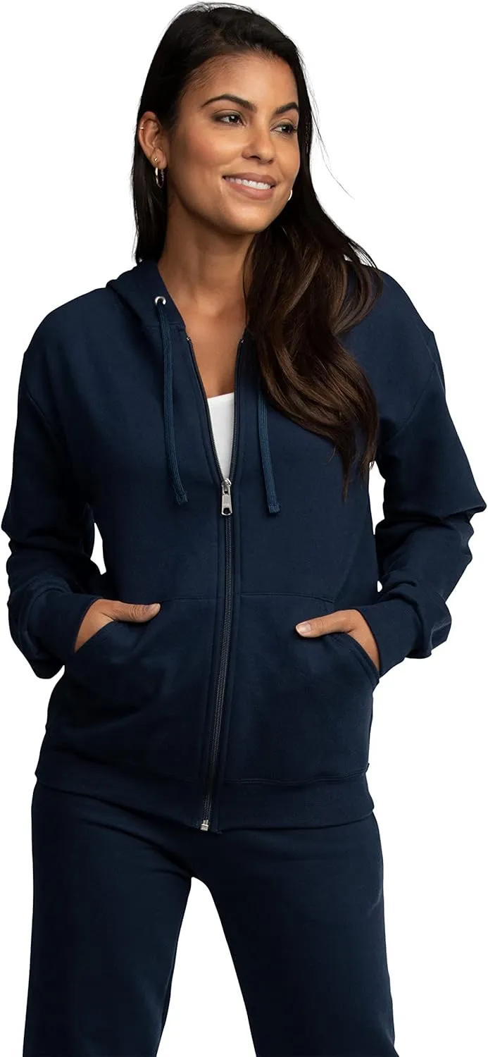 Fruit of the Loom Unisex Adult EverSoft Fleece Full Zip Hoodie Sweatshirt