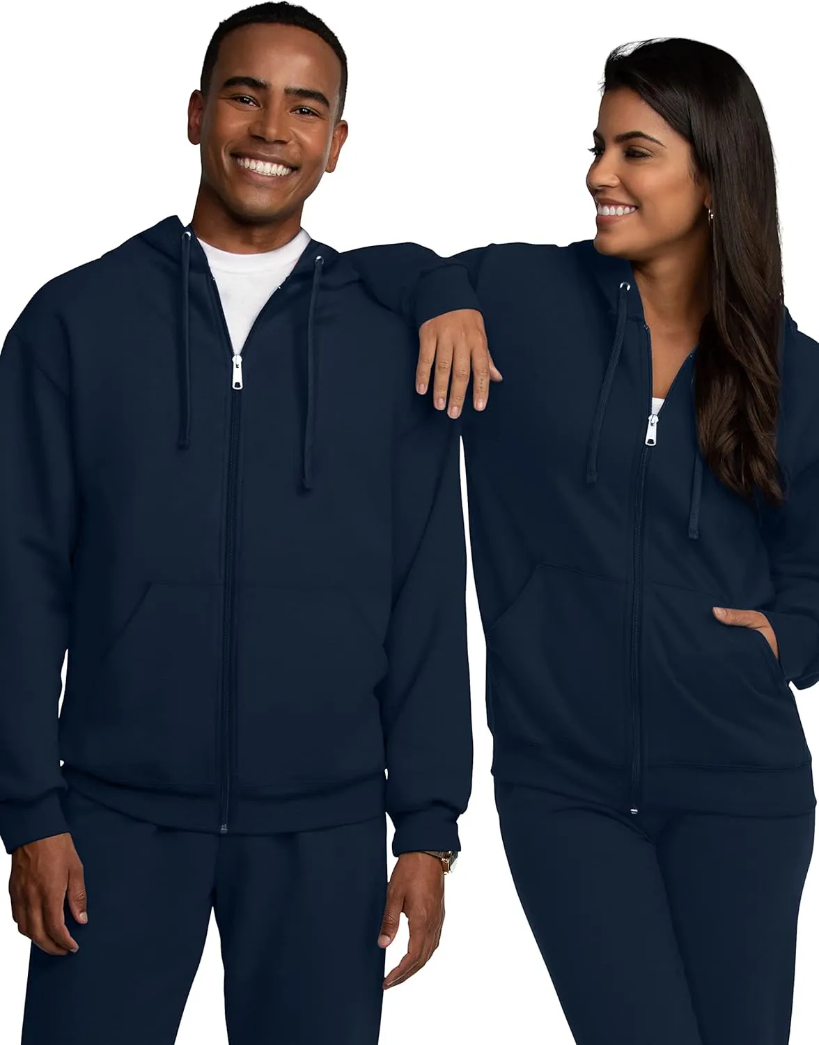 Fruit of the Loom Unisex Adult EverSoft Fleece Full Zip Hoodie Sweatshirt