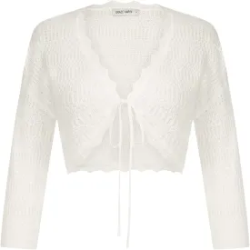 GRACE KARIN Women's 3/4 Sleeve Bolero Shrug Lightweight Open Front Cropped Cardigan Knit Shrugs for Dresses