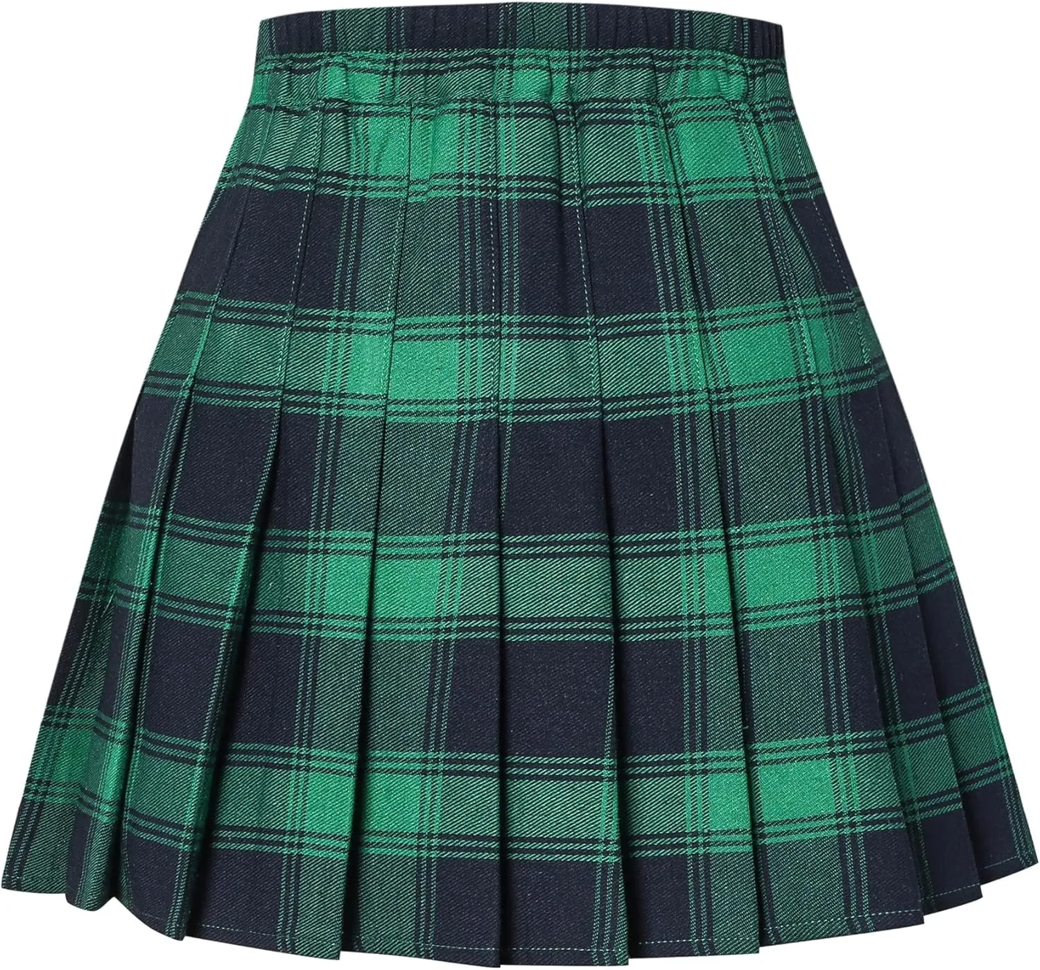 Joe Wenko Girls Women's Pleated Skirt, High Waist School Uniform A-Line Short Skirt