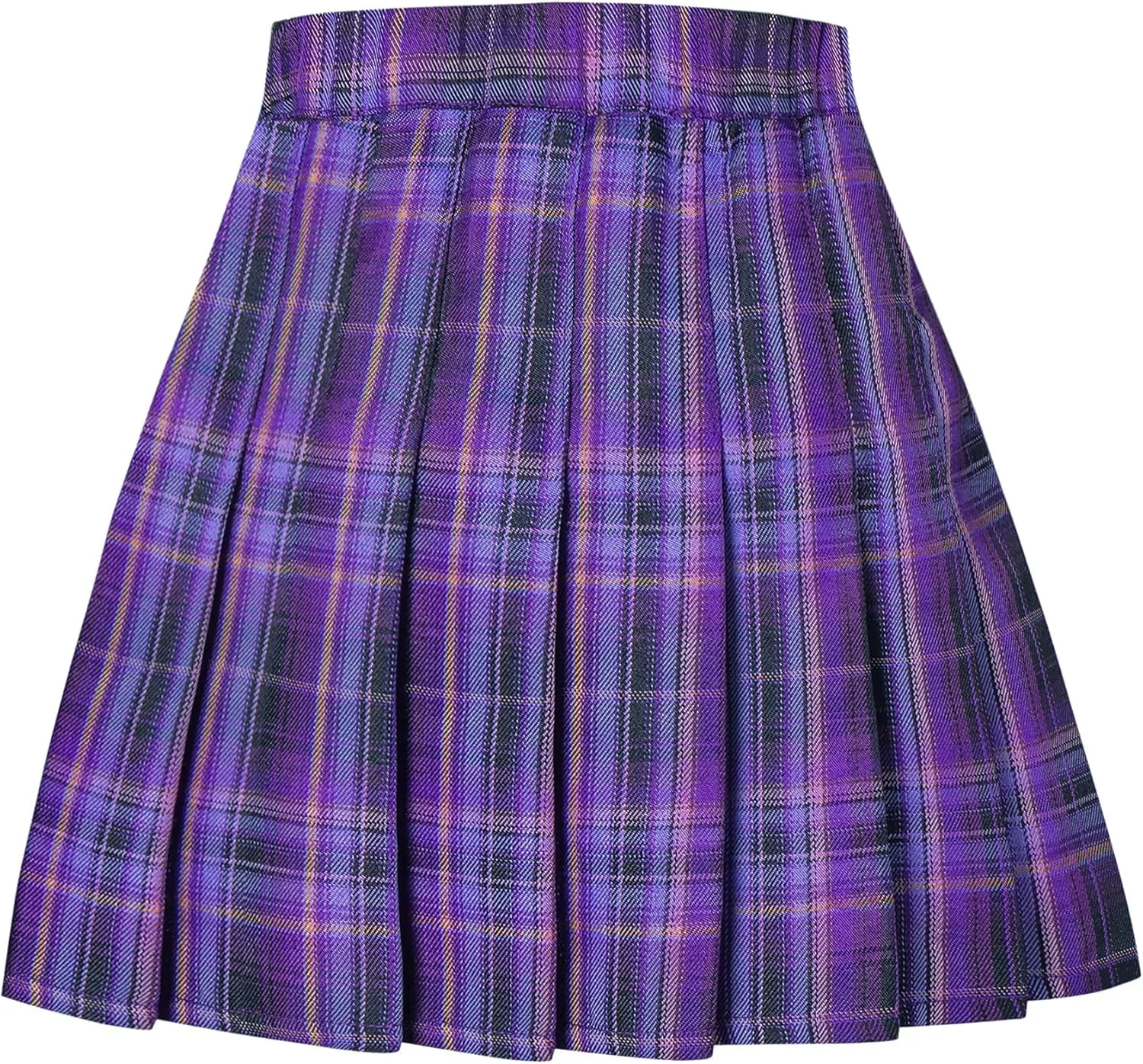 Joe Wenko Girls Women's Pleated Skirt, High Waist School Uniform A-Line Short Skirt