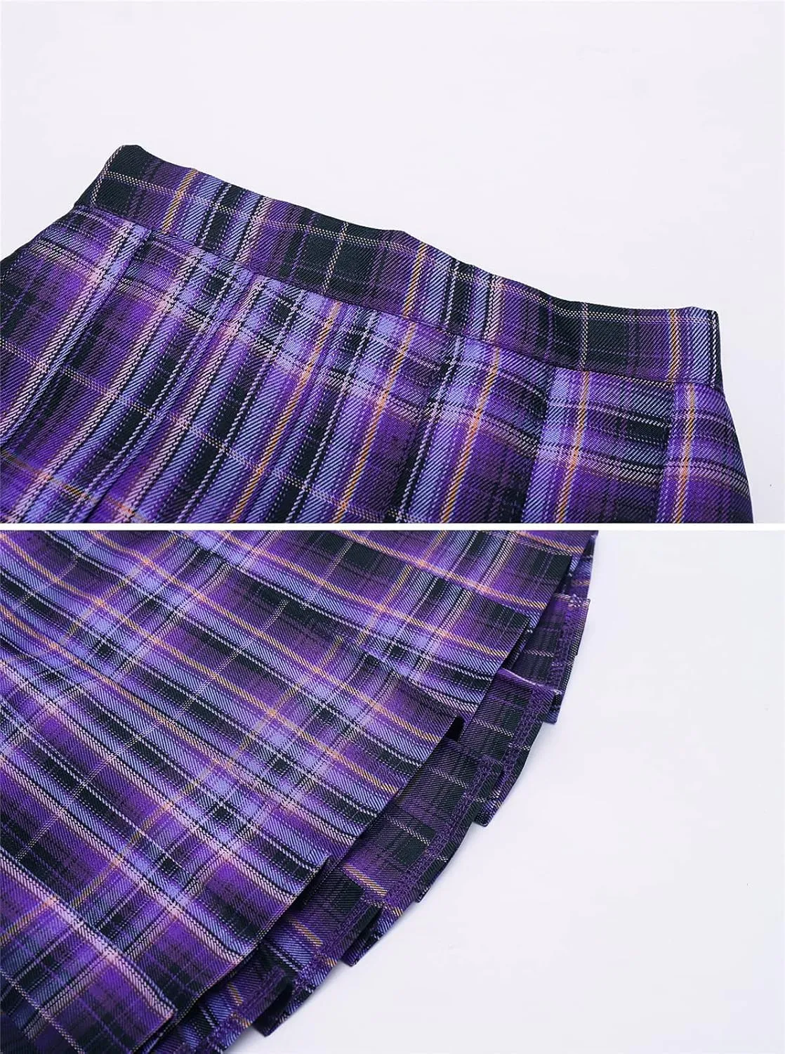 Joe Wenko Girls Women's Pleated Skirt, High Waist School Uniform A-Line Short Skirt