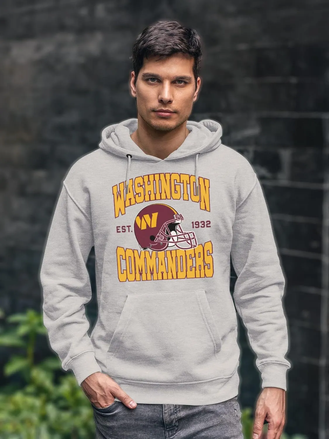 Junk Food Clothing x NFL - Team Helmet - Unisex Adult Pullover Hoodie for Men and Women - Officially Licensed NFL Apparel