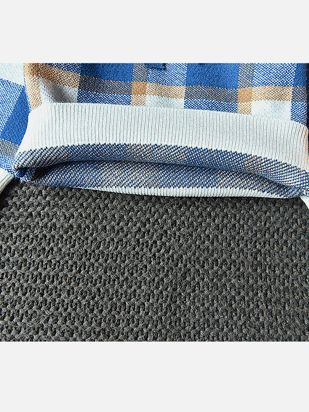 Little Surprise Box Blue Plaid Peter Pan collar 2 pcs