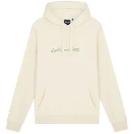 Lyle and Scott Mens Script Hooded Sweatshirt Vanilla Ice Molly's Green
