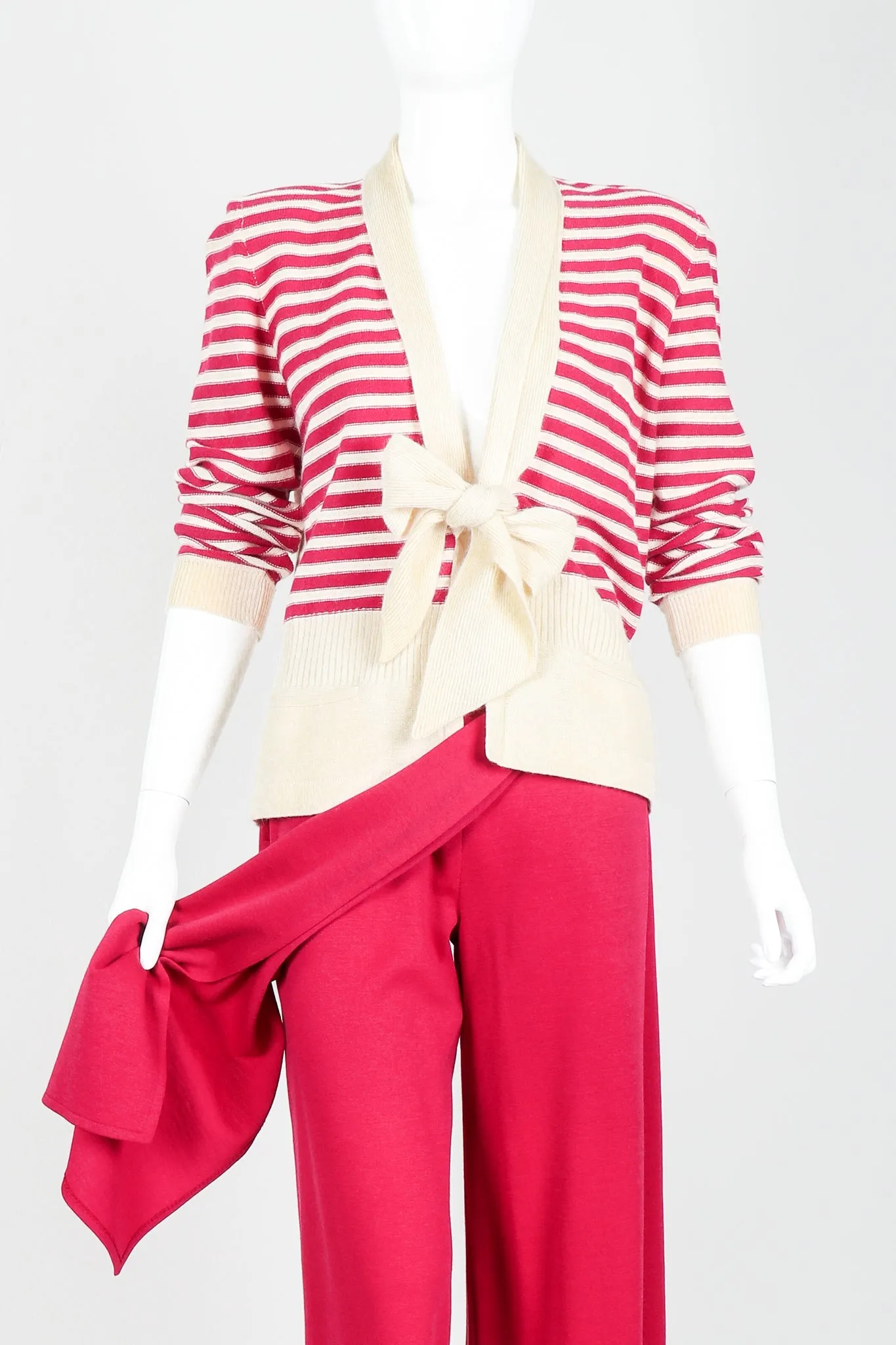 Magenta Knit Sweater & Skort Set