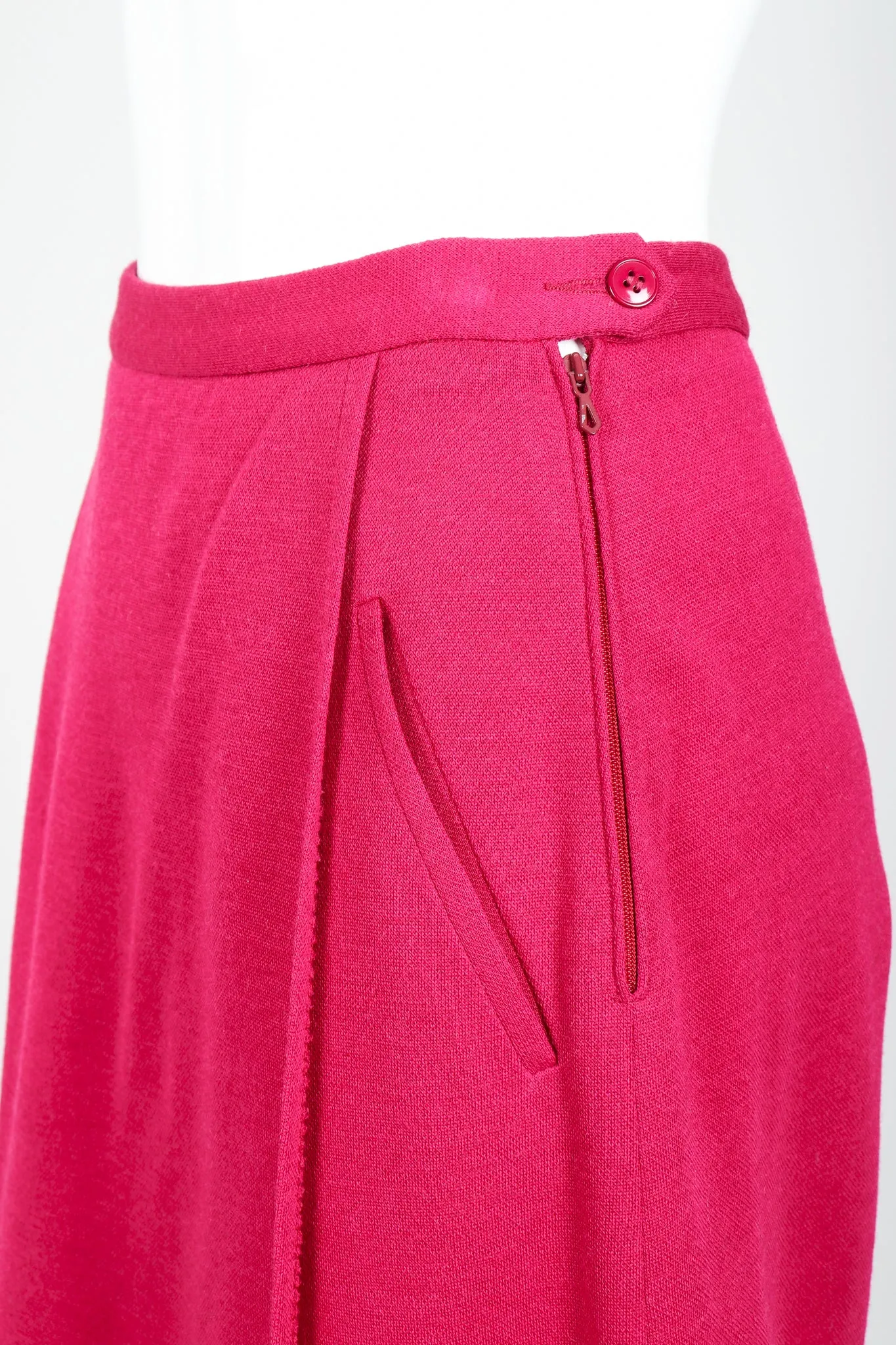Magenta Knit Sweater & Skort Set