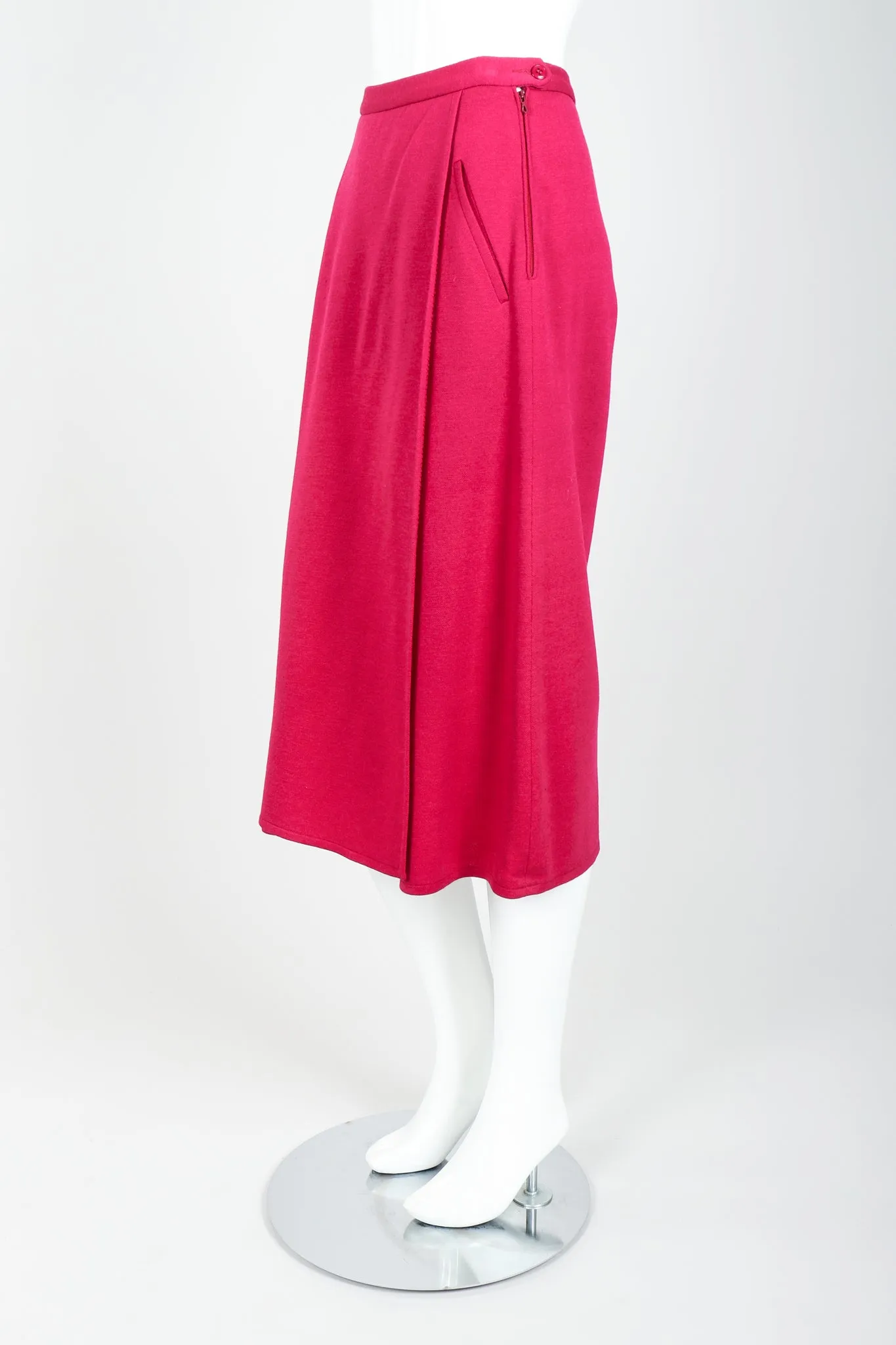 Magenta Knit Sweater & Skort Set