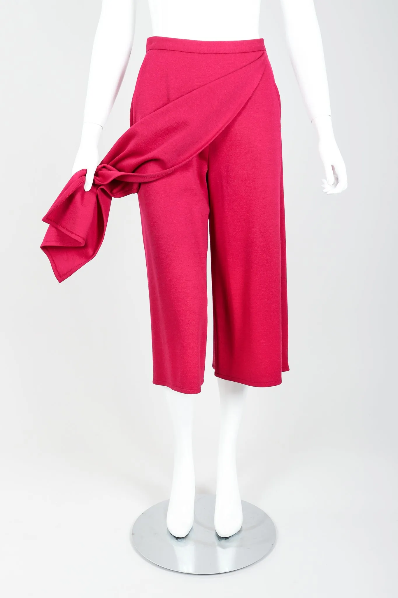 Magenta Knit Sweater & Skort Set