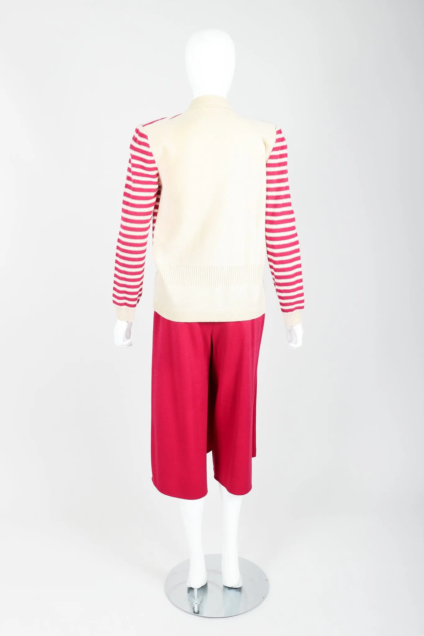 Magenta Knit Sweater & Skort Set