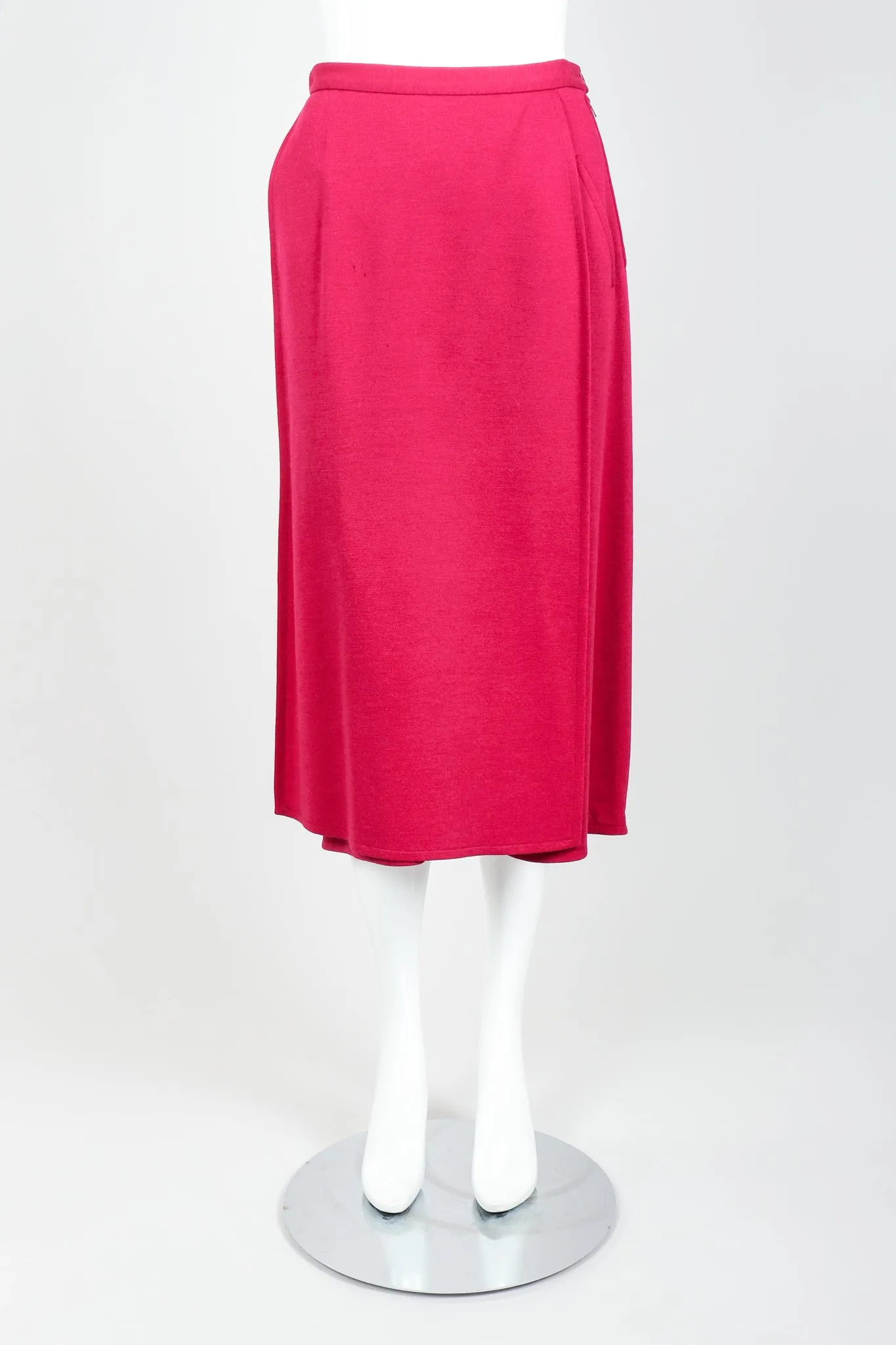 Magenta Knit Sweater & Skort Set