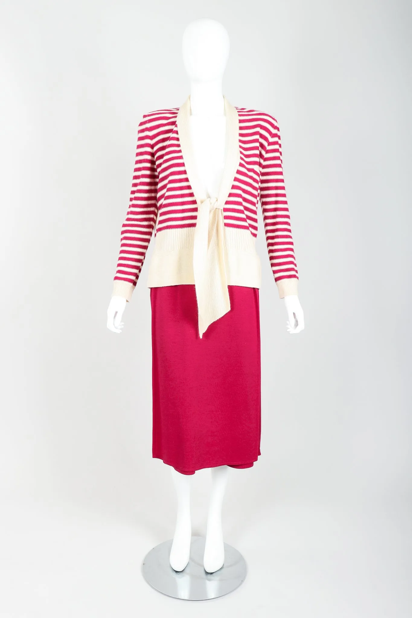 Magenta Knit Sweater & Skort Set