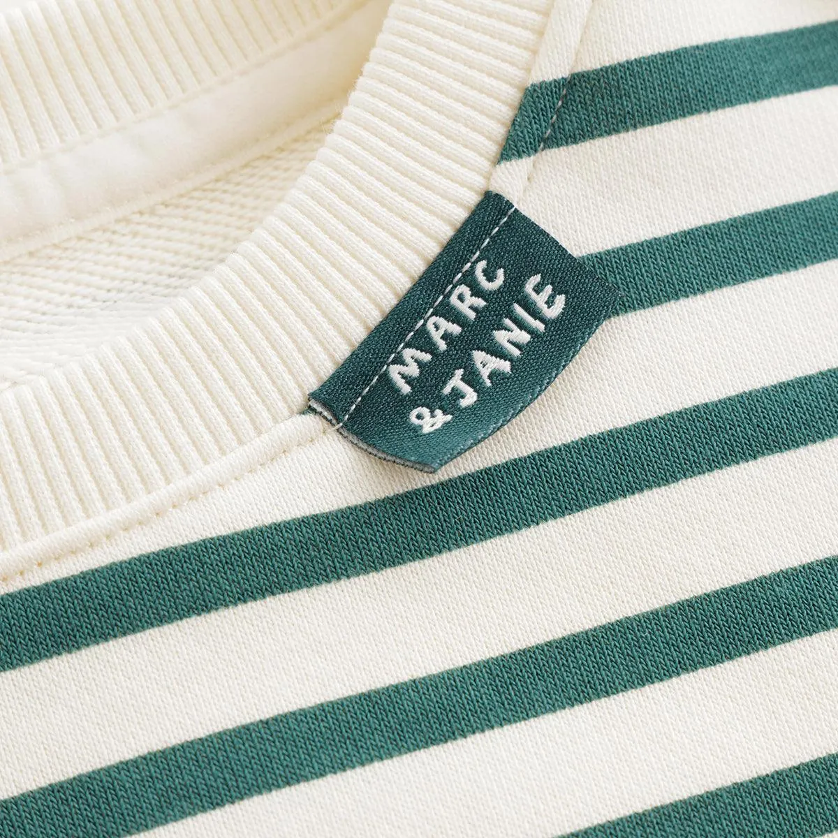 MARC & JANIE Boys Loose Round Neck Striped Sweatshirt 240030