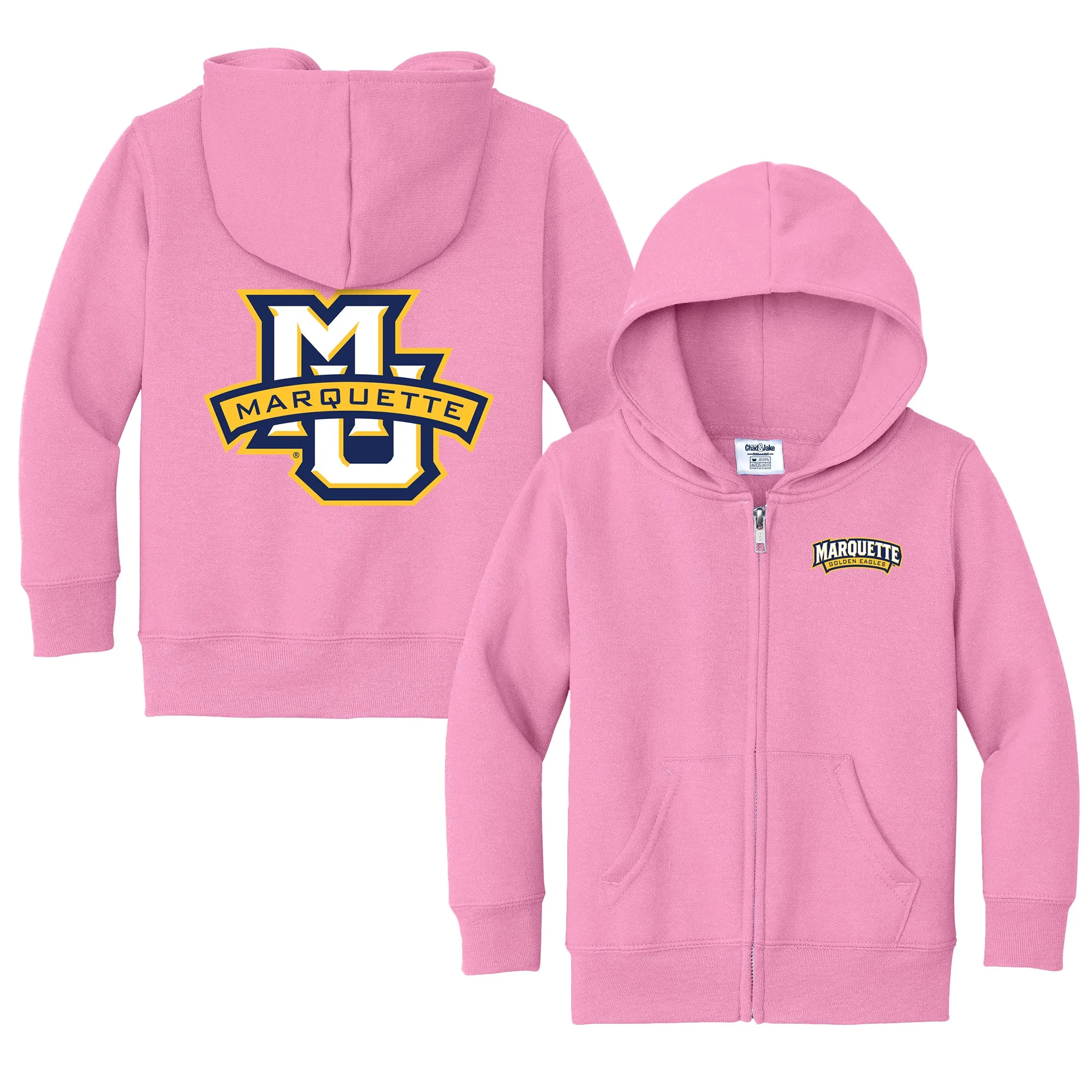 Marquette Golden Eagles Logo Toddler Full-Zip Sweatshirt